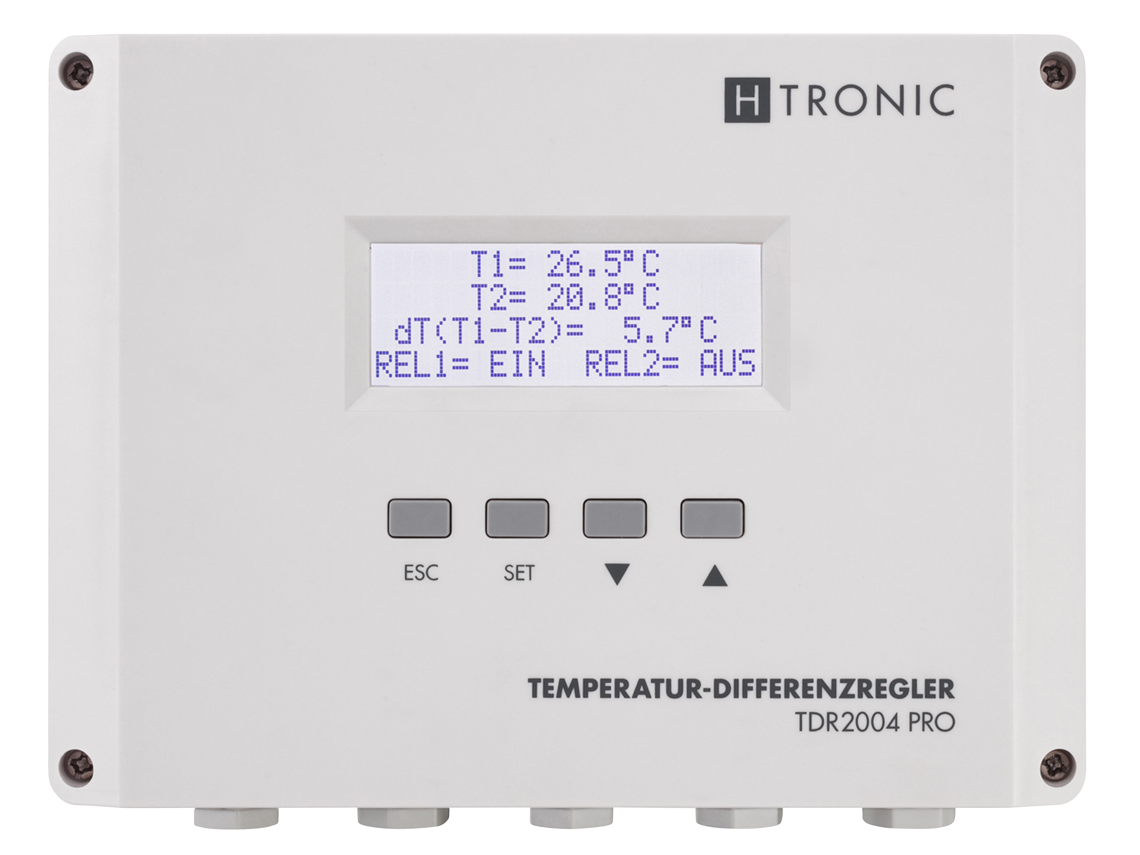 H-TRONIC Temperatur-Differenzregler TDR2004 pro, weiß