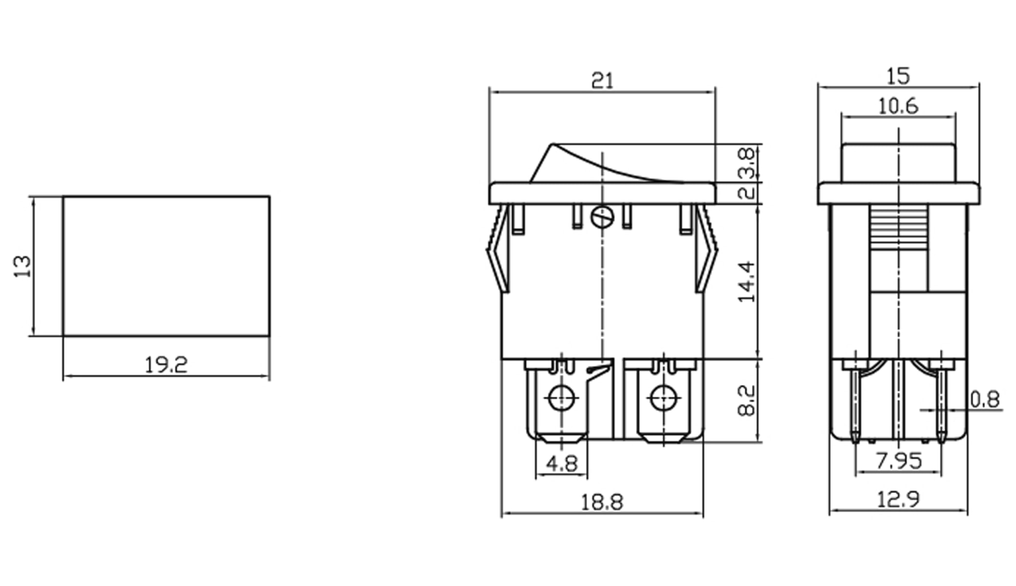 Wippenschalter MRS-201A-2 Wippenschalter MRS-201A-2