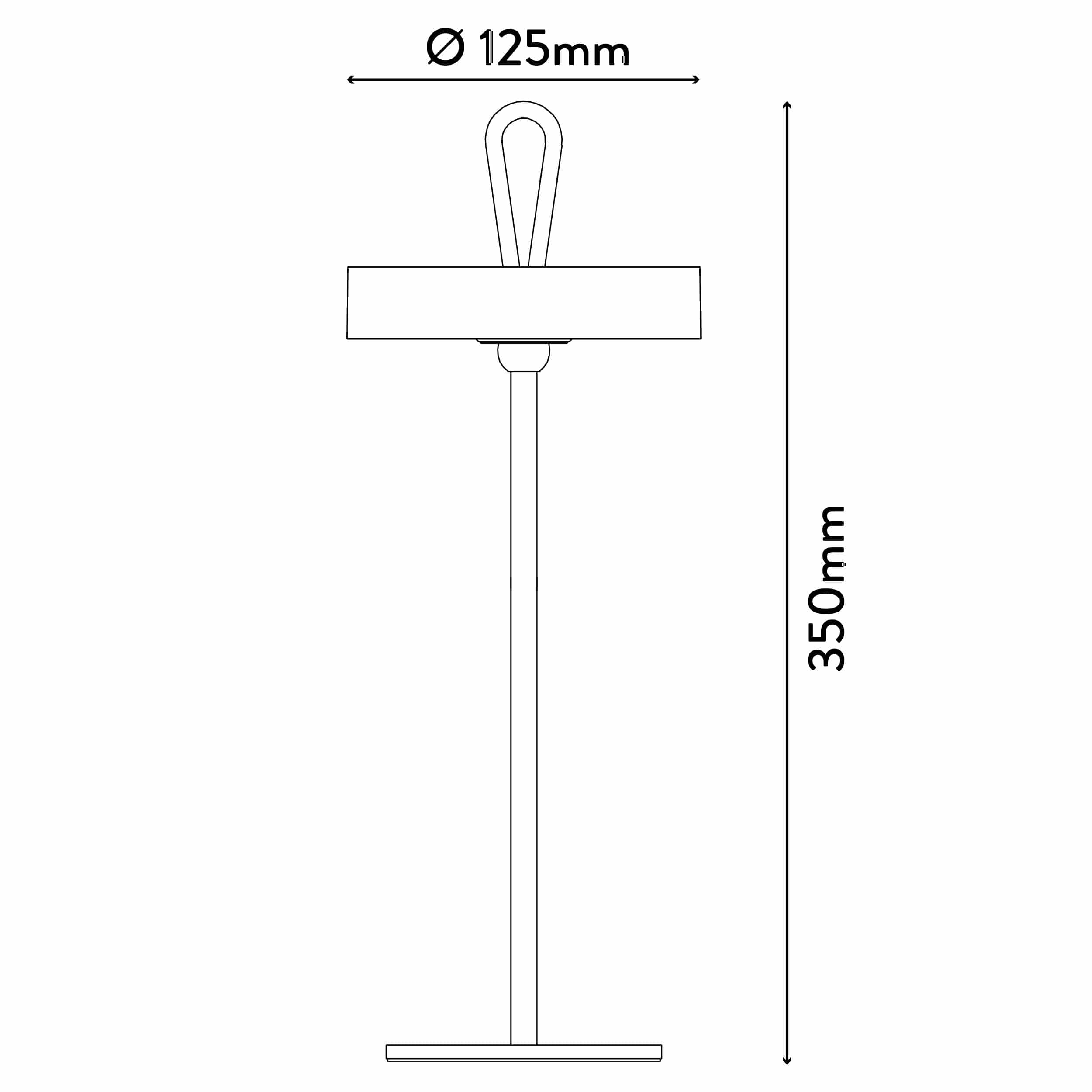 NÄVE LED-Tischleuchte 5315316, 3W, 250lm, 3000K, Akku, magnetisch, grau