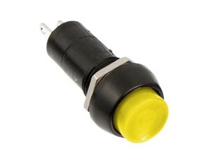 Einbau-Druckschalter PBS-11A, rund, Ein/Aus, gelb