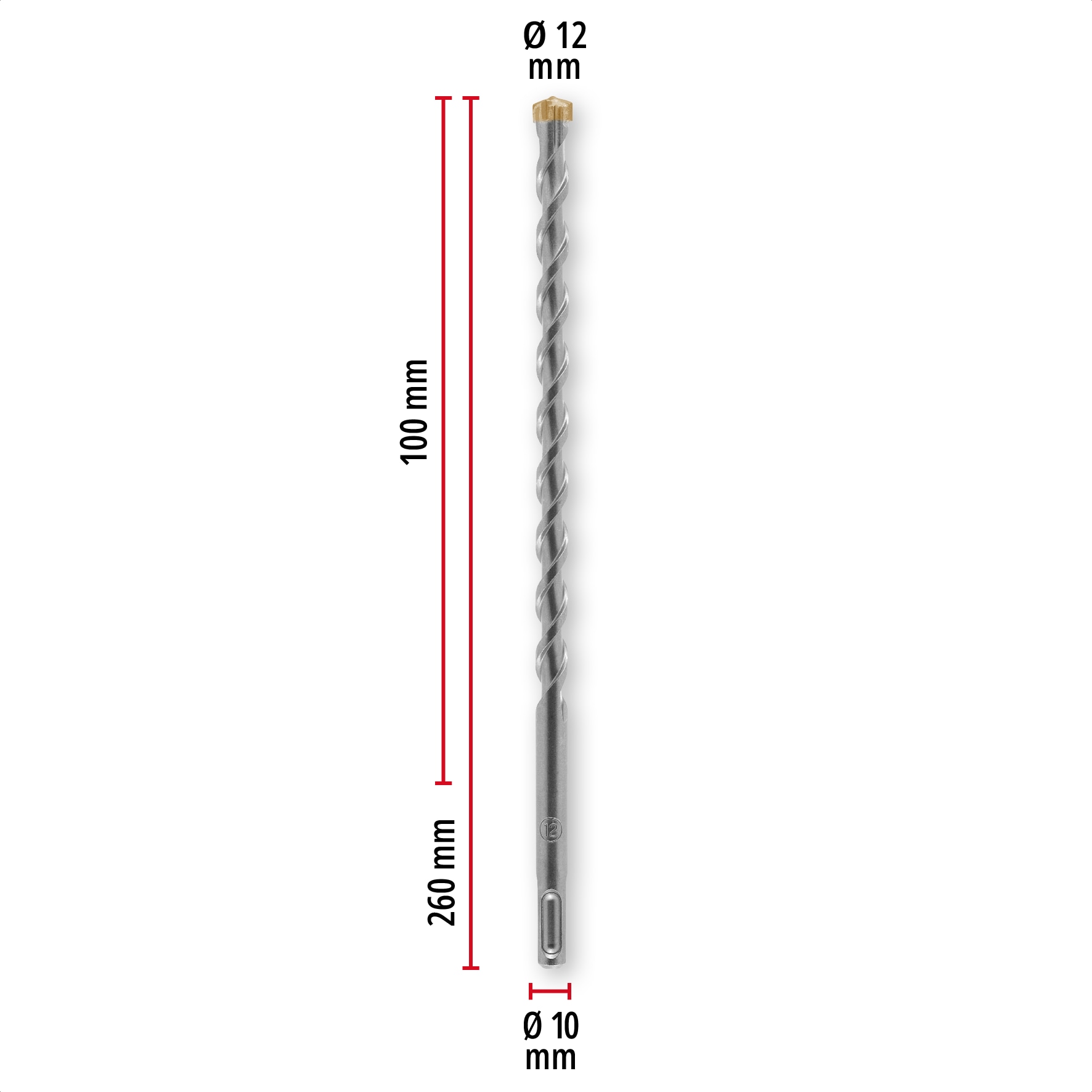 KWB SDS-Plus Hammerbohrer, 268312, 12x260 mm