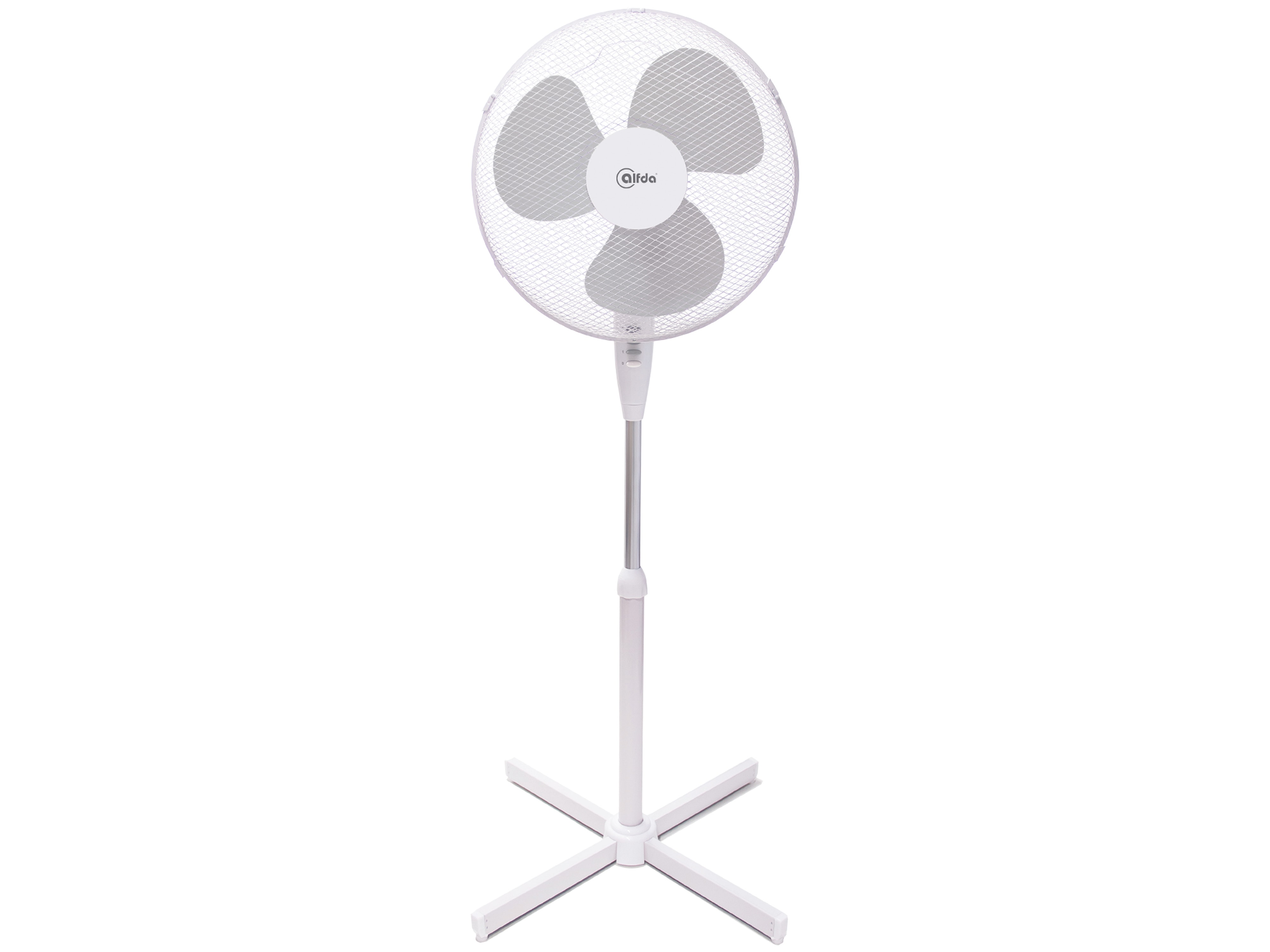 ALFDA Stand-Ventilator, 40 cm, 50 W, weiß/grau