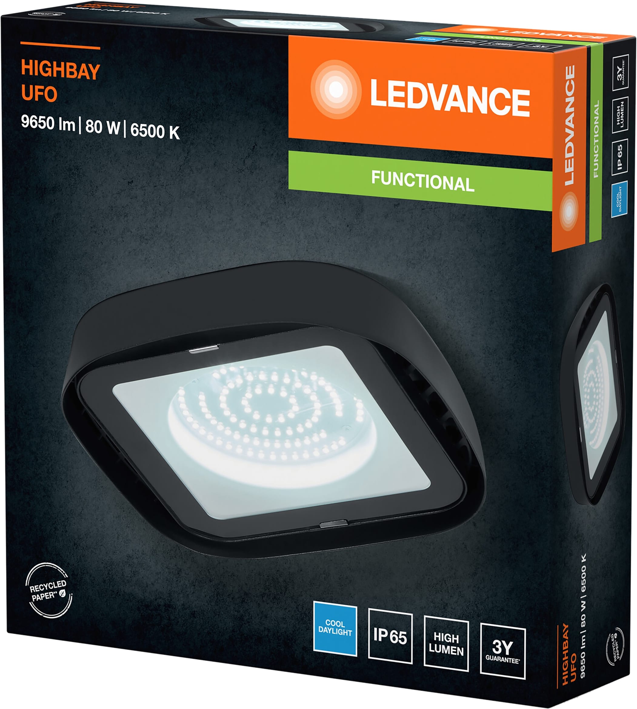 LEDVANCE LED-Deckenleuchte Highbay Ufo, 80 W, 9300 lm, 6500 K LEDVANCE LED-Deckenleuchte Highbay Ufo, 80 W, 9300 lm, 6500 K