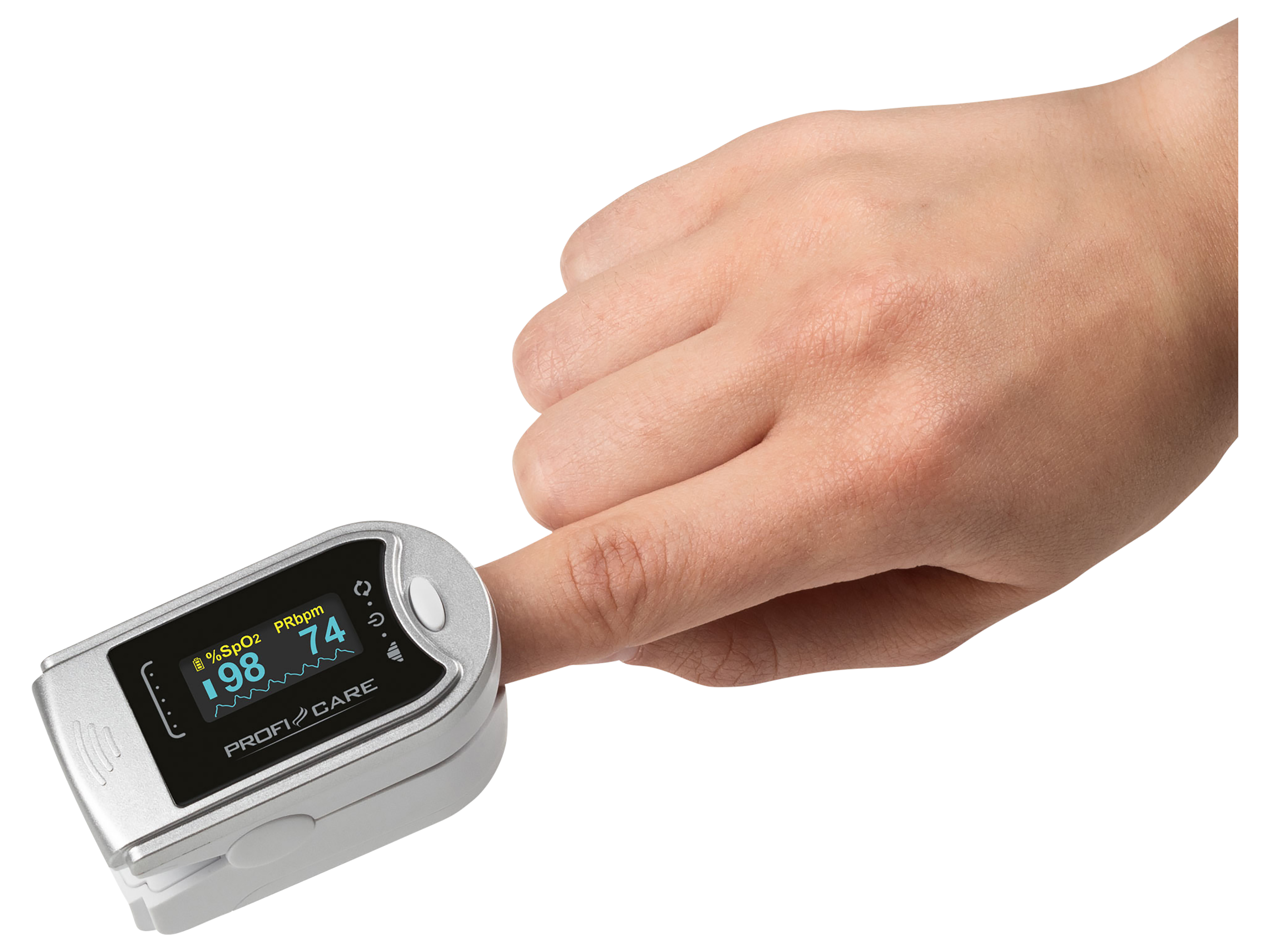 PROFICARE Pulsoximeter PC-PO 3104, 3 in 1, Blutsauerstoff-Messgerät