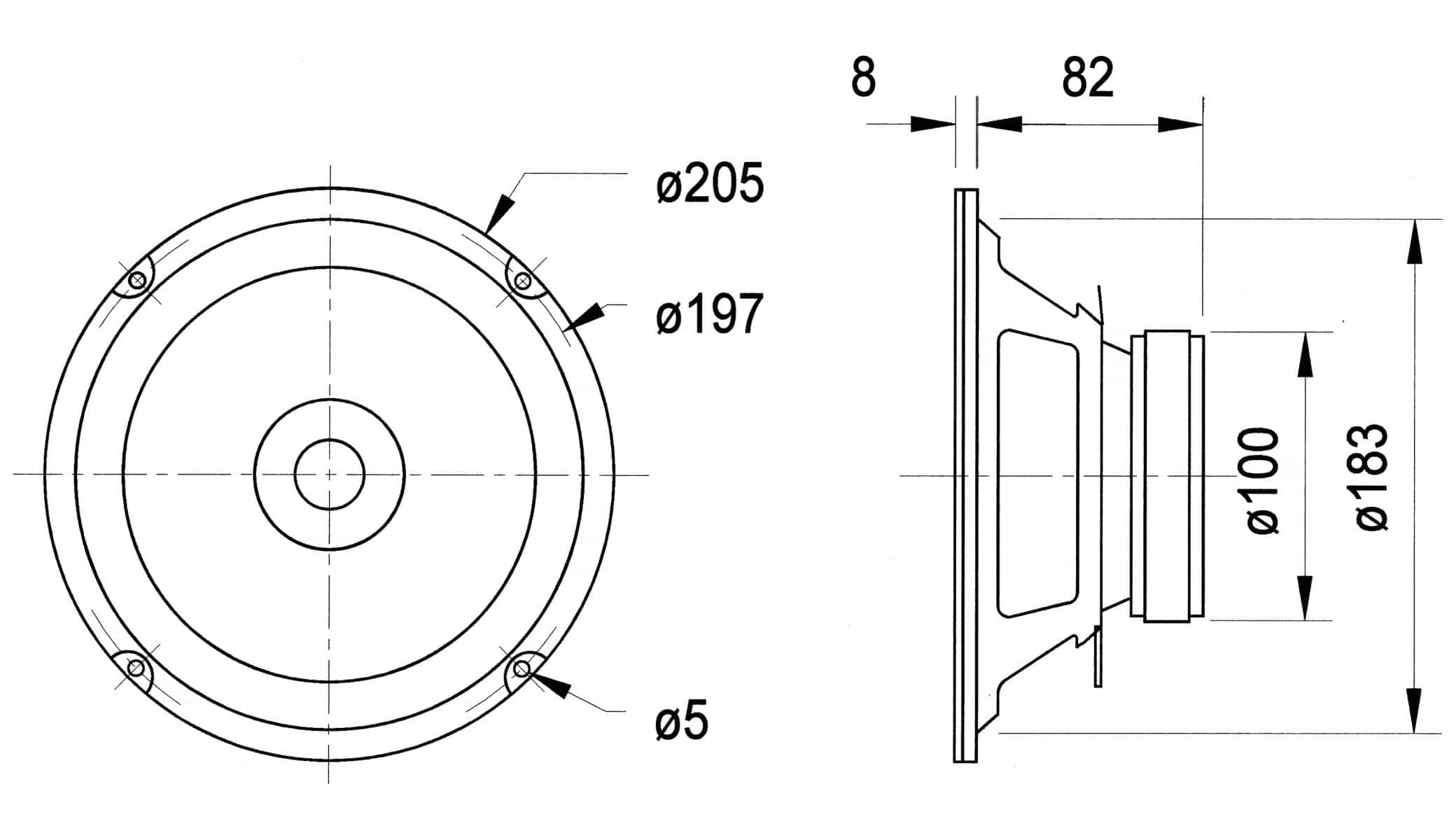 VISATON Breitbandlautsprecher BG 20, 8 Ohm