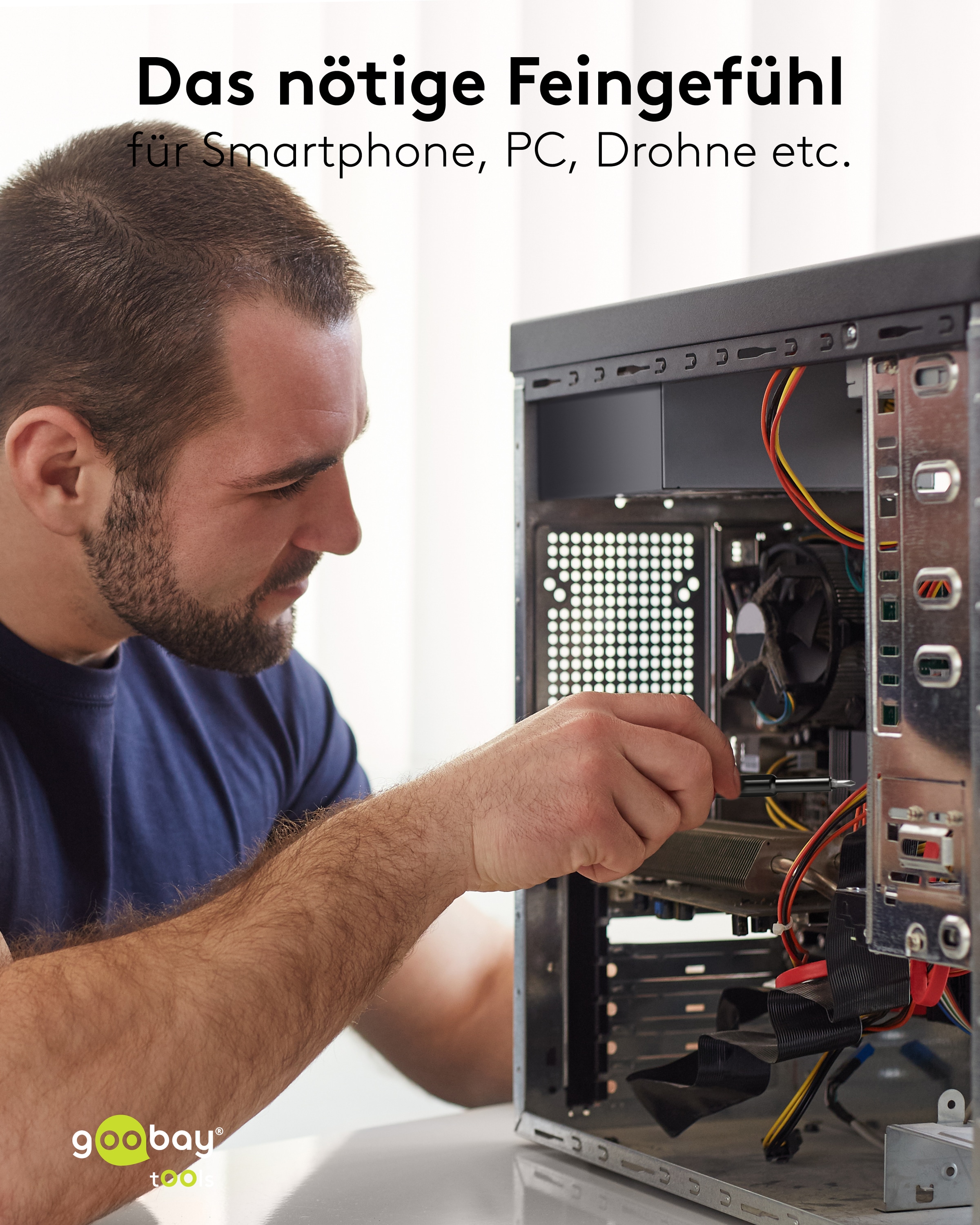 GOOBAY TOOLS Schraubendreher-Set, 77836, mit 24-tlg. Präzisions-Bitsatz