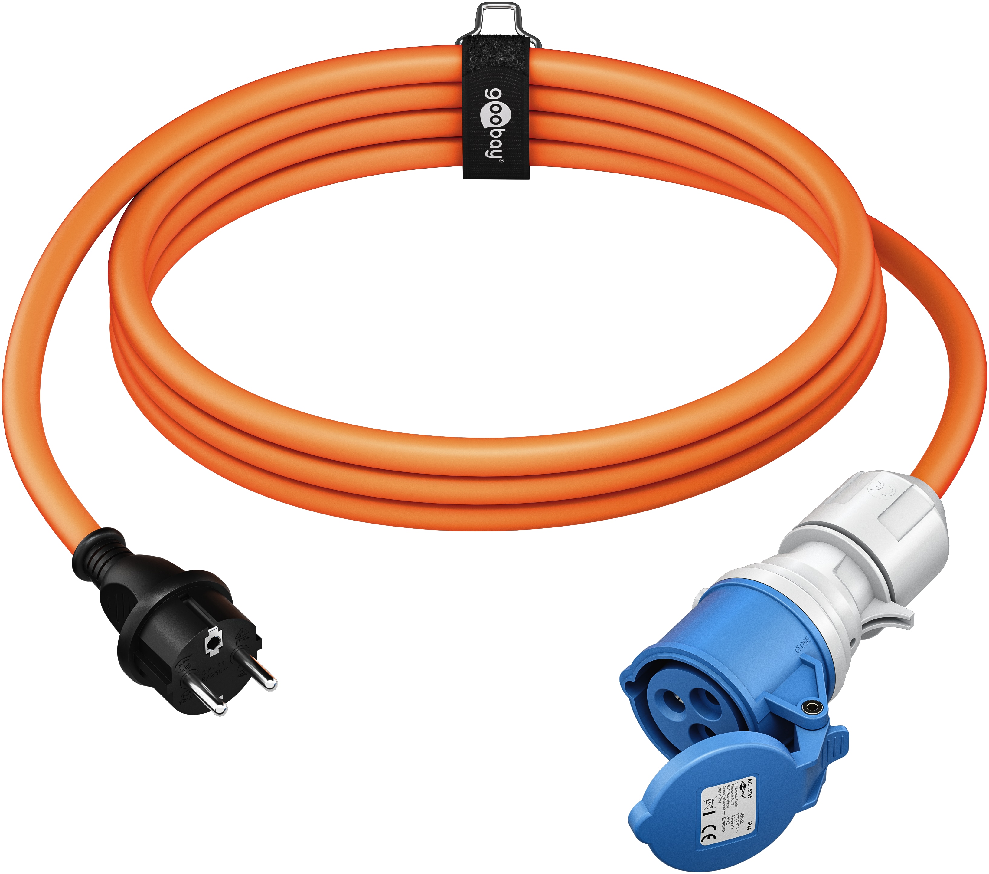 GOOBAY CEE-Adapterkabel 76219, 5 m, Stecker zu Schutzkontakt Stecker GOOBAY CEE-Adapterkabel 76219, 5 m, Stecker zu Schutzkontakt Stecker