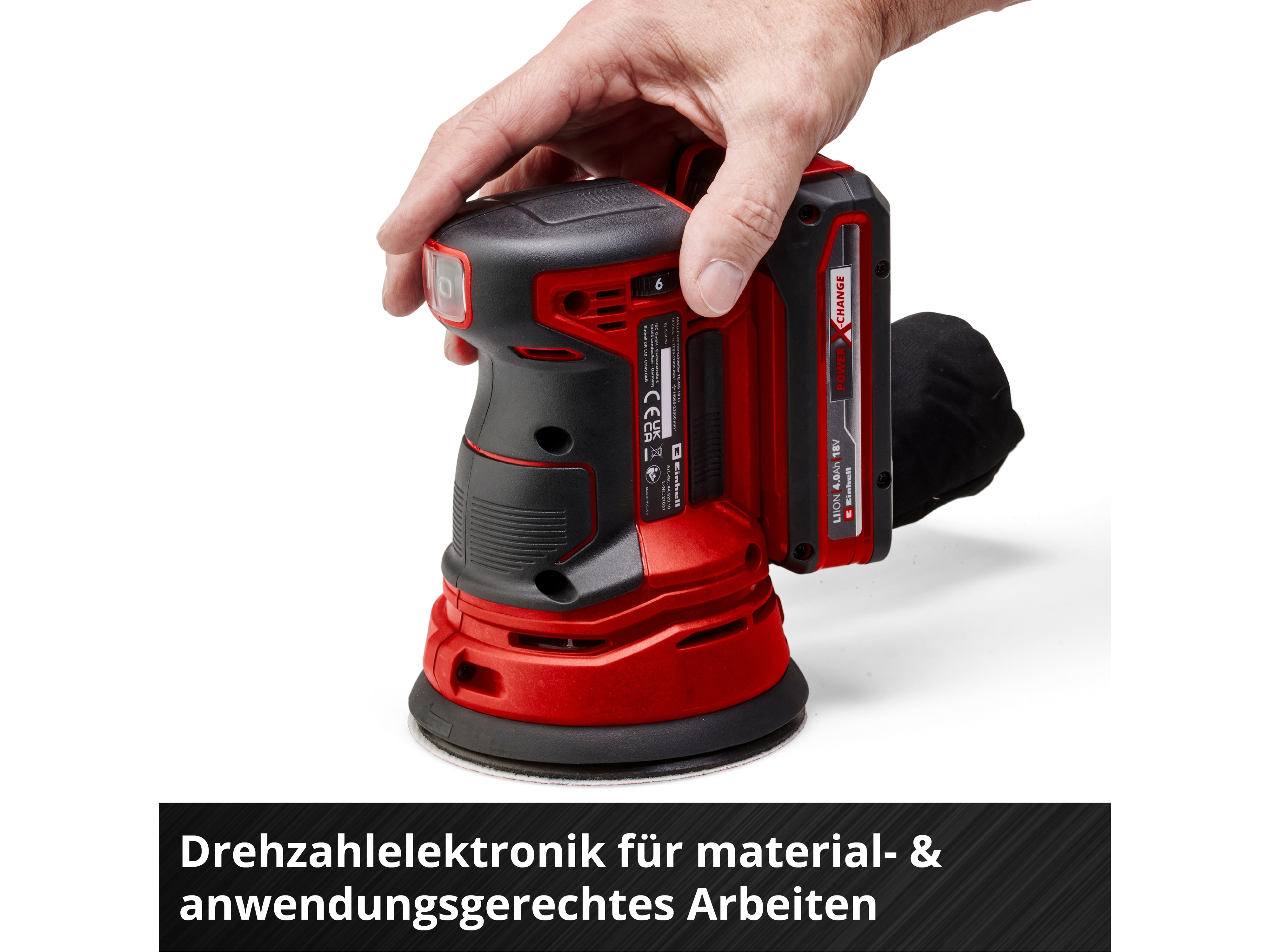 EINHELL Akku-Exzenterschleifer TE-RS 18 Li, Solo
