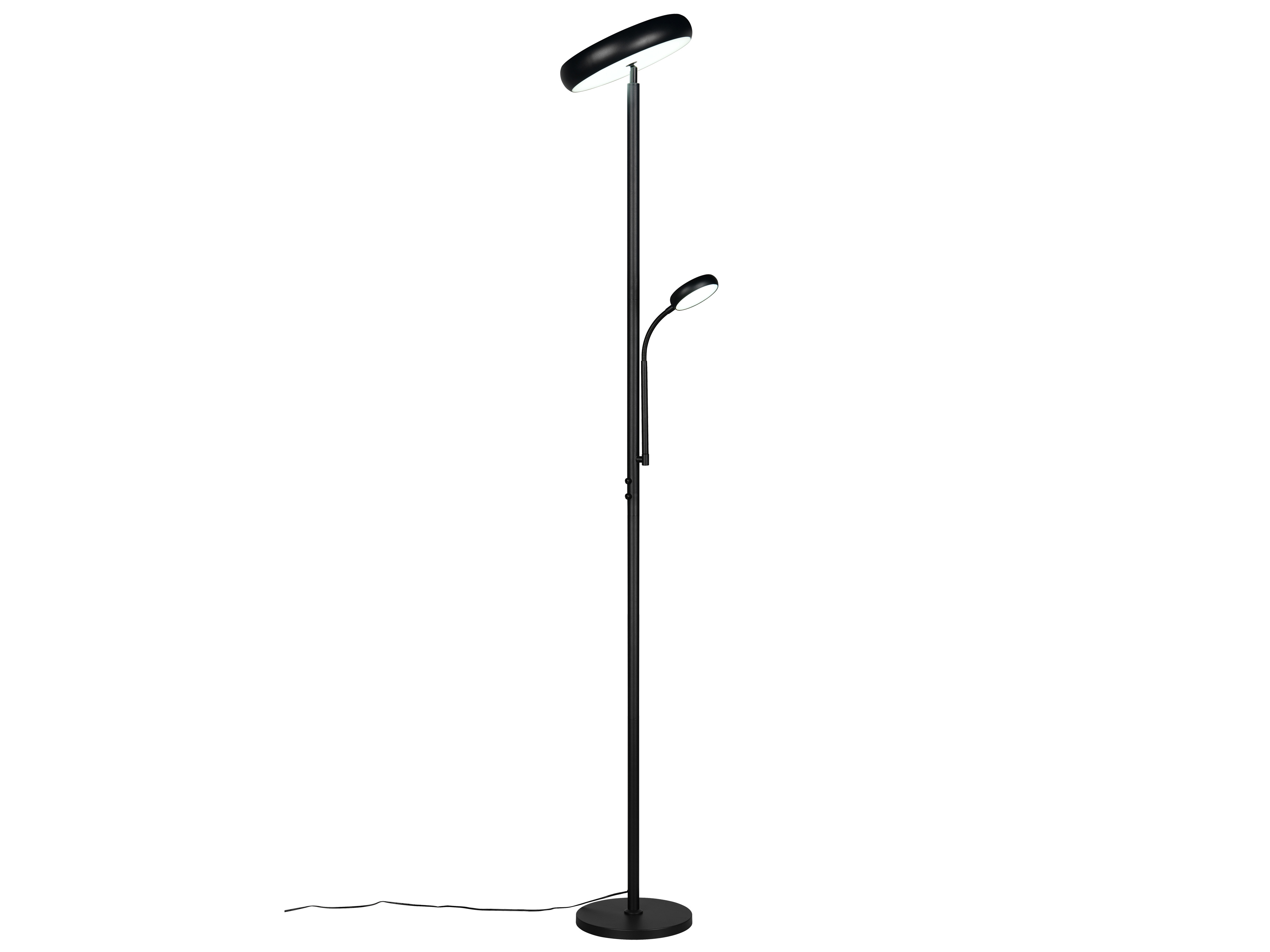 REALITY LED-Stehleuchte Palermo R45741132, 23W, 3000... 6500K, 2500lm, CCT, IP20, schwarz