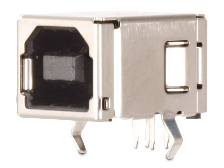 USB-B Einbaubuchse, 90°