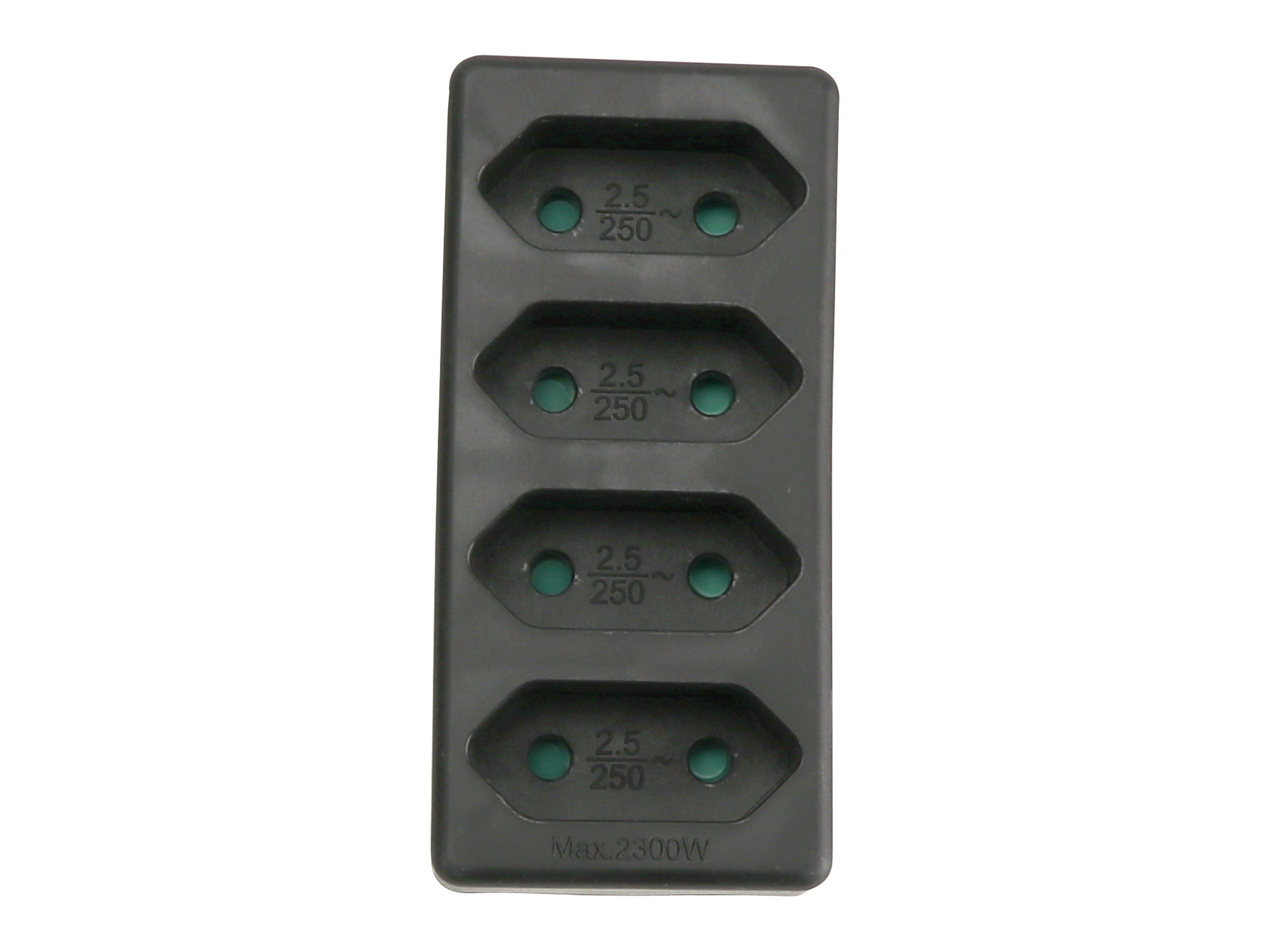 AS SCHWABE Euro-Vierfach-Stecker, schwarz AS SCHWABE Euro-Vierfach-Stecker, schwarz