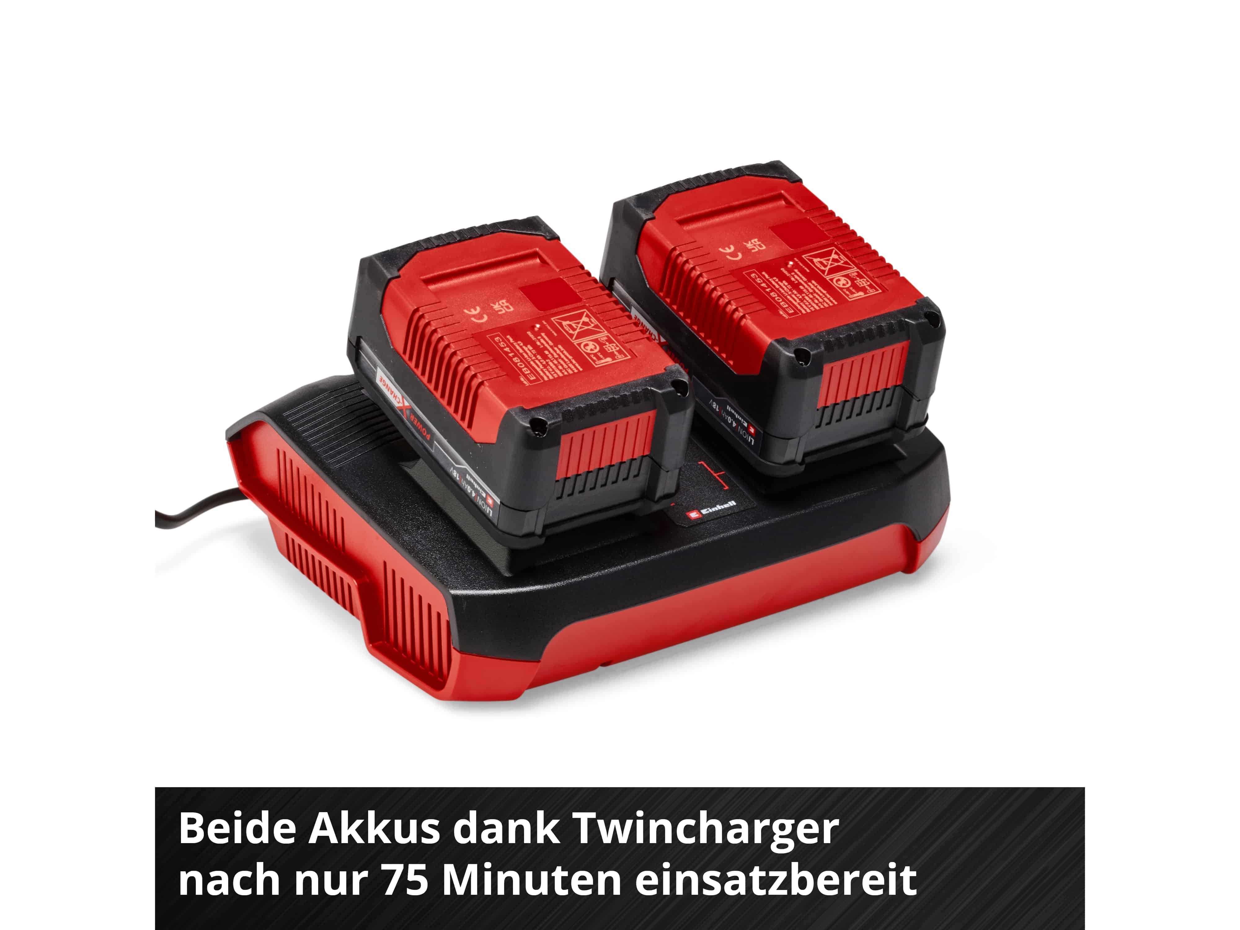 EINHELL PXC-Twincharger-Kit, 2x 4,0 Ah, 18 V, 4512112