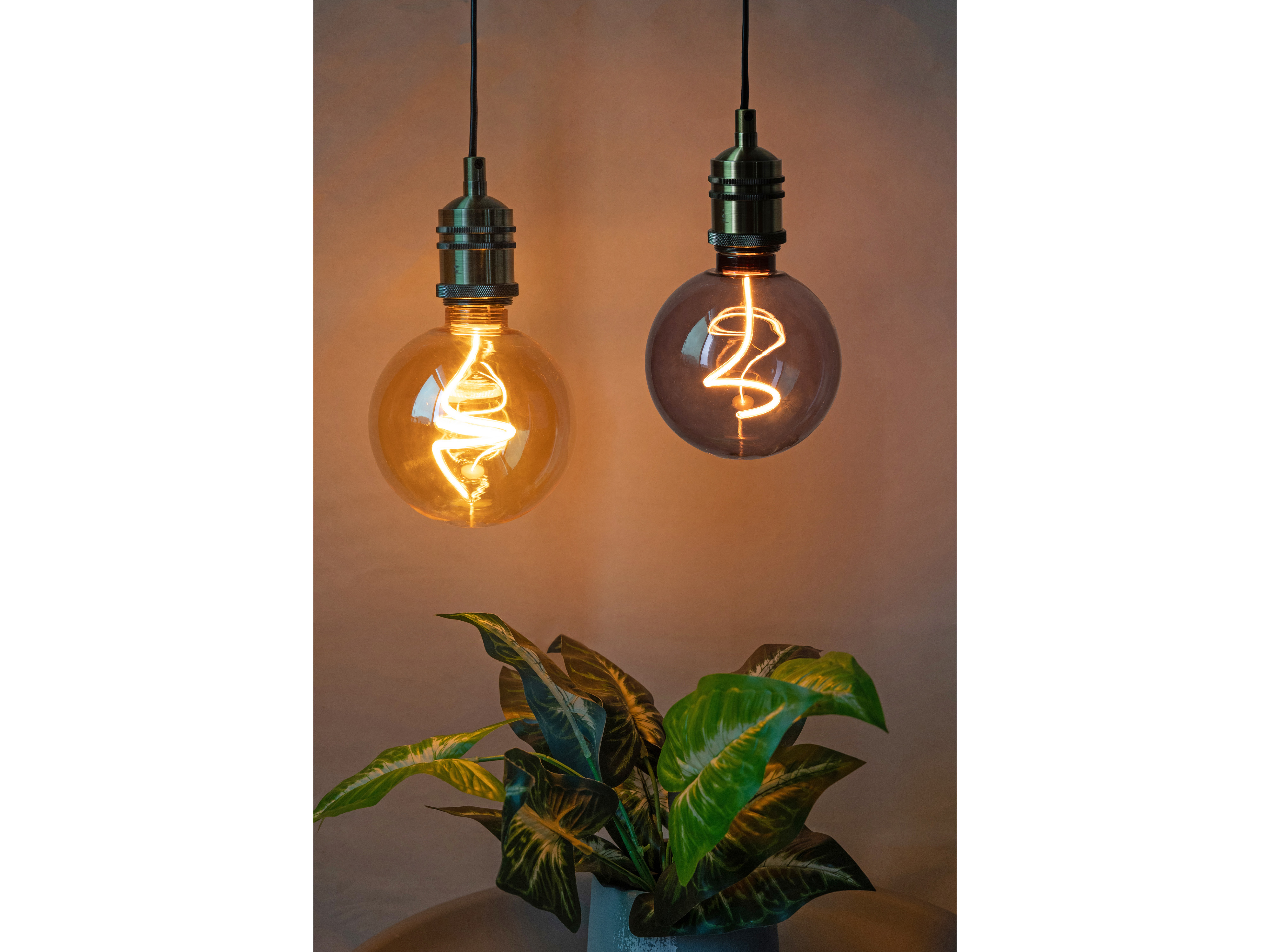 ENOVALITE LED-Filament-Lampe, YARN GLOBE, Smoke, E27, 4,9W, 200lm, 1800K