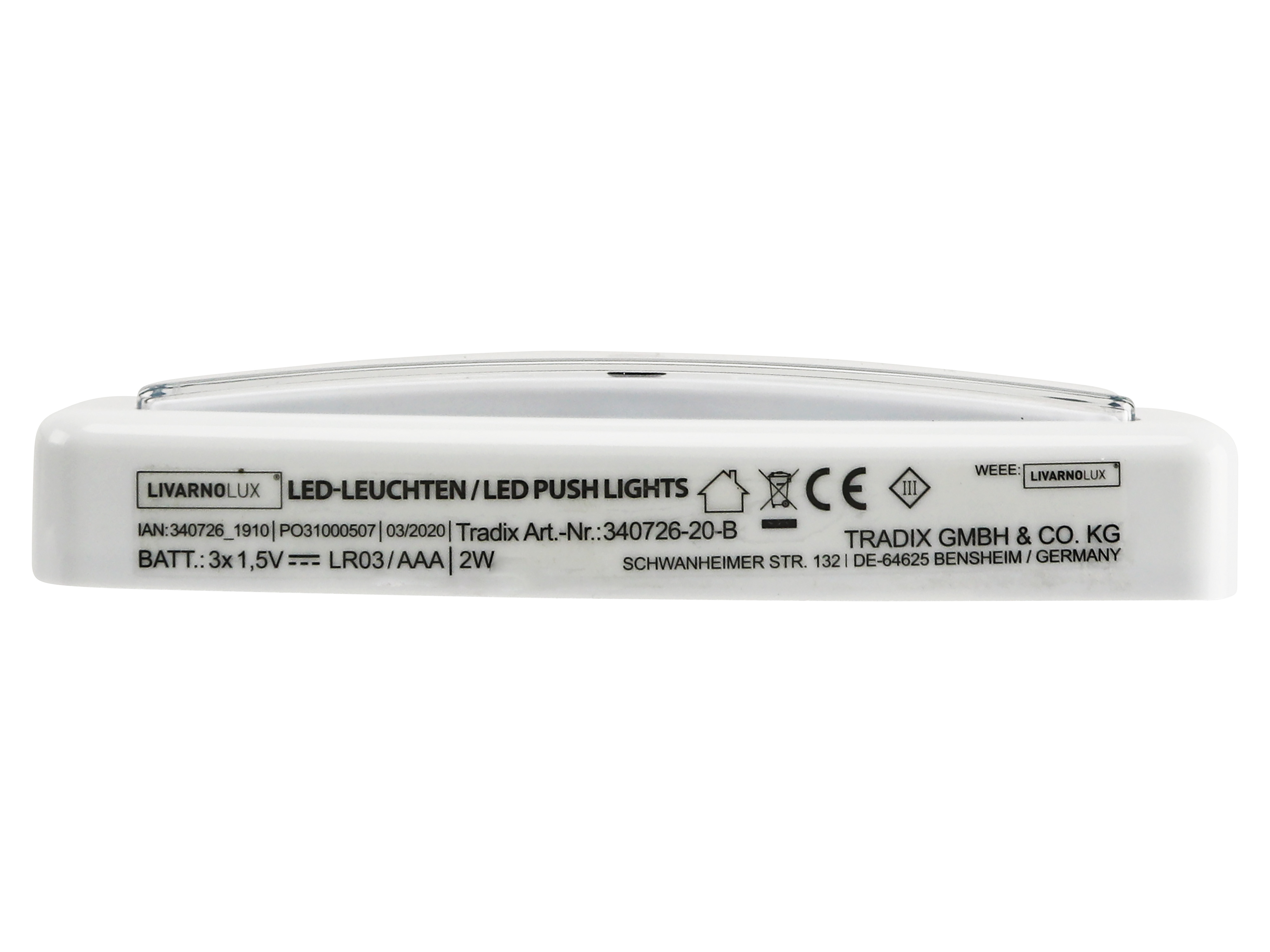 LED-Unterbauleuchte, 18.000 K, ultra kaltweiß, 2 Stück