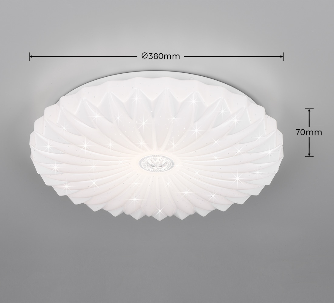 REALITY LED-Deckenleuchte ATARIS, R64791101, 18 W, 1900 lm, weiß