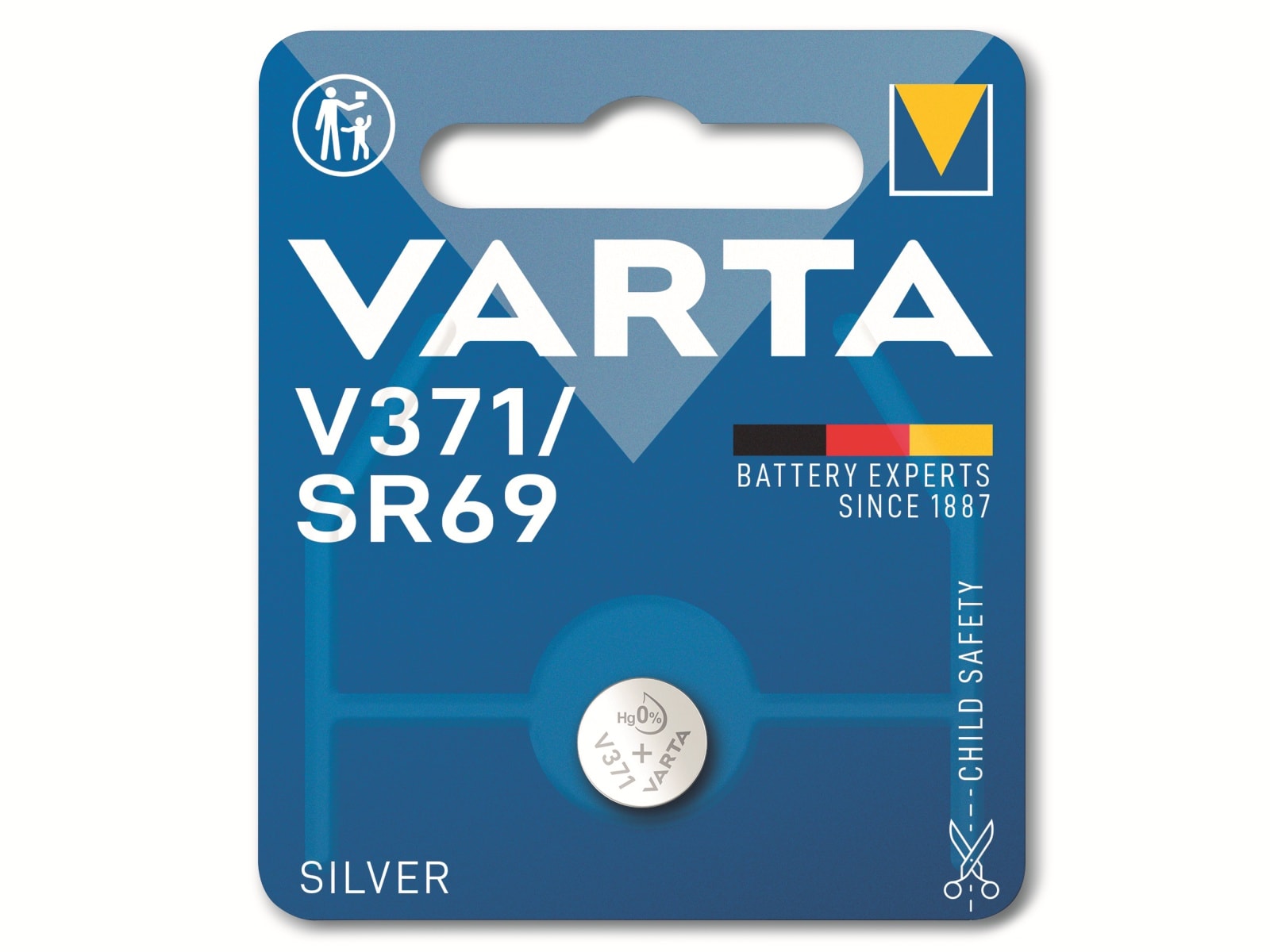 VARTA Knopfzelle Silver Oxide, 371 SR69,  1.55V, 1 Stück