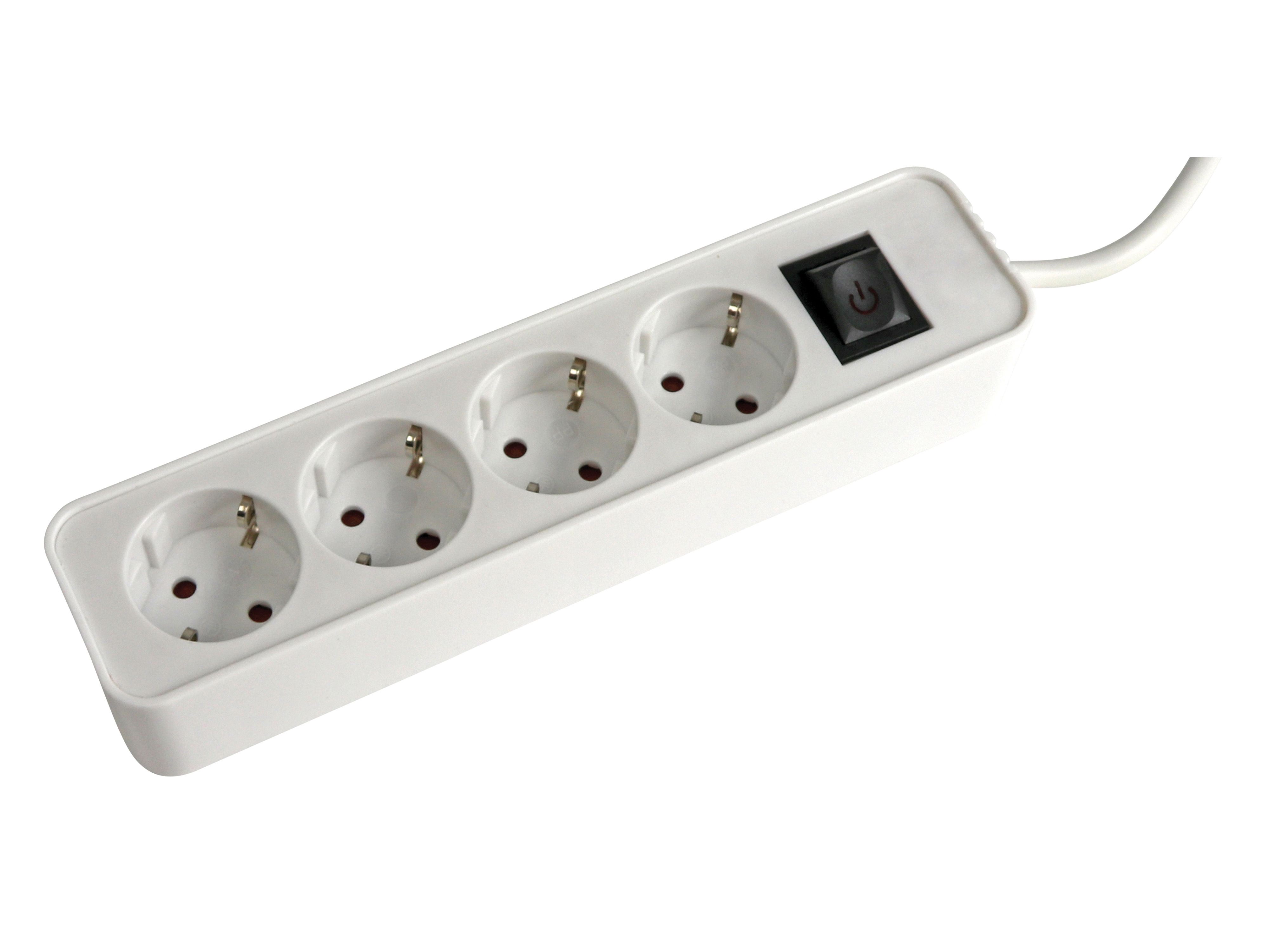 Steckdosenleiste 98745ws, 4-fach, mit Flachstecker Steckdosenleiste 98745ws, 4-fach, mit Flachstecker