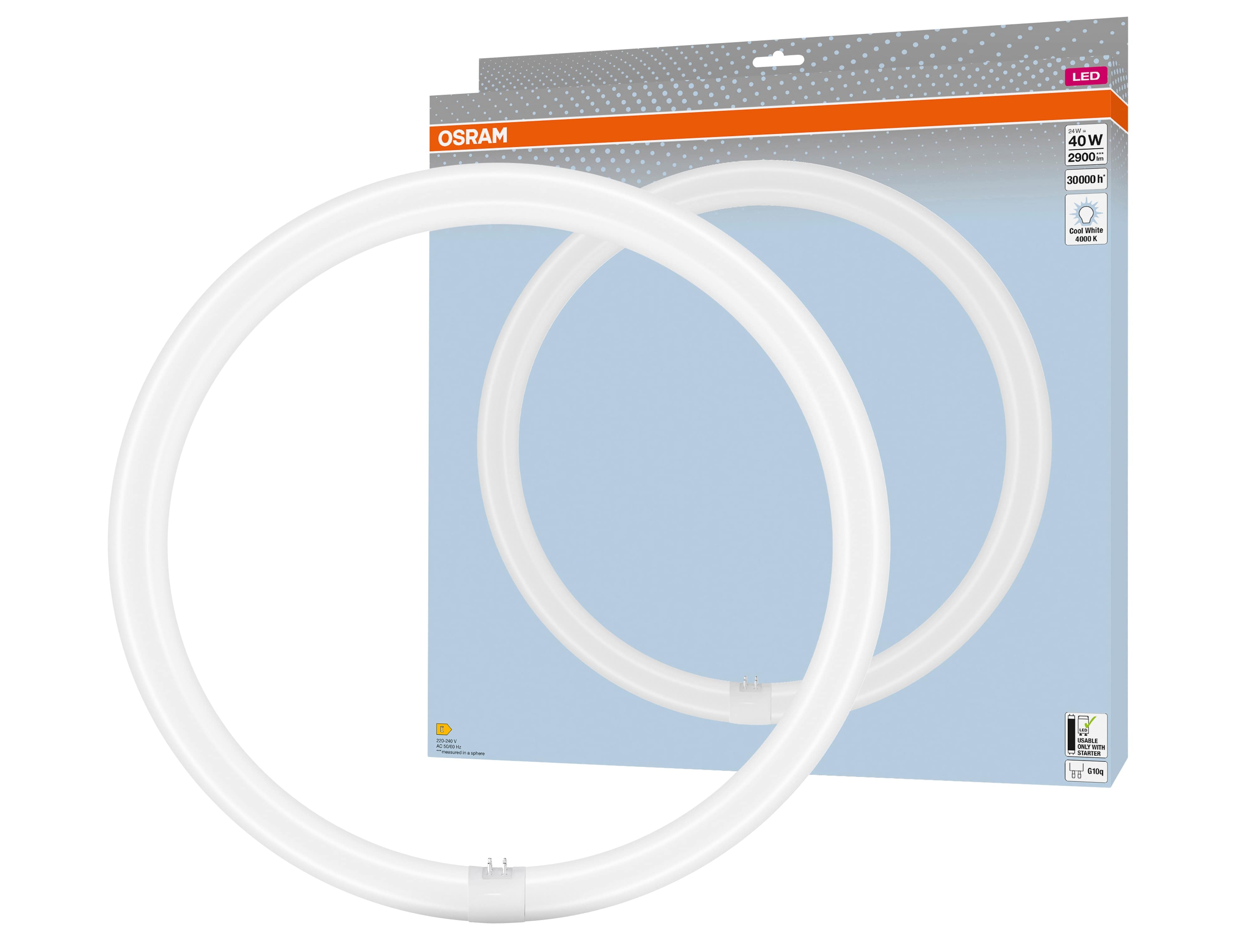 OSRAM LED-Röhre T9, Ringform, G10q, EEK: E, 24W, 2900lm, 4000K OSRAM LED-Röhre T9, Ringform, G10q, EEK: E, 24W, 2900lm, 4000K