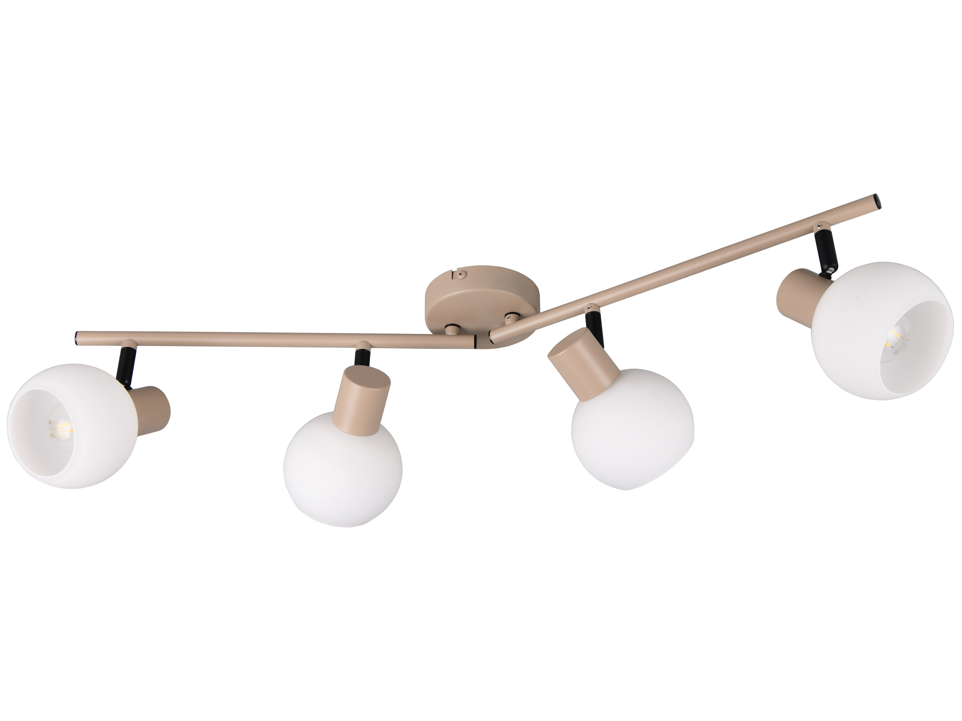 REALITY Deckenleuchte 4 flg. Boba R86374043, E14, ohne LM, IP20, beige