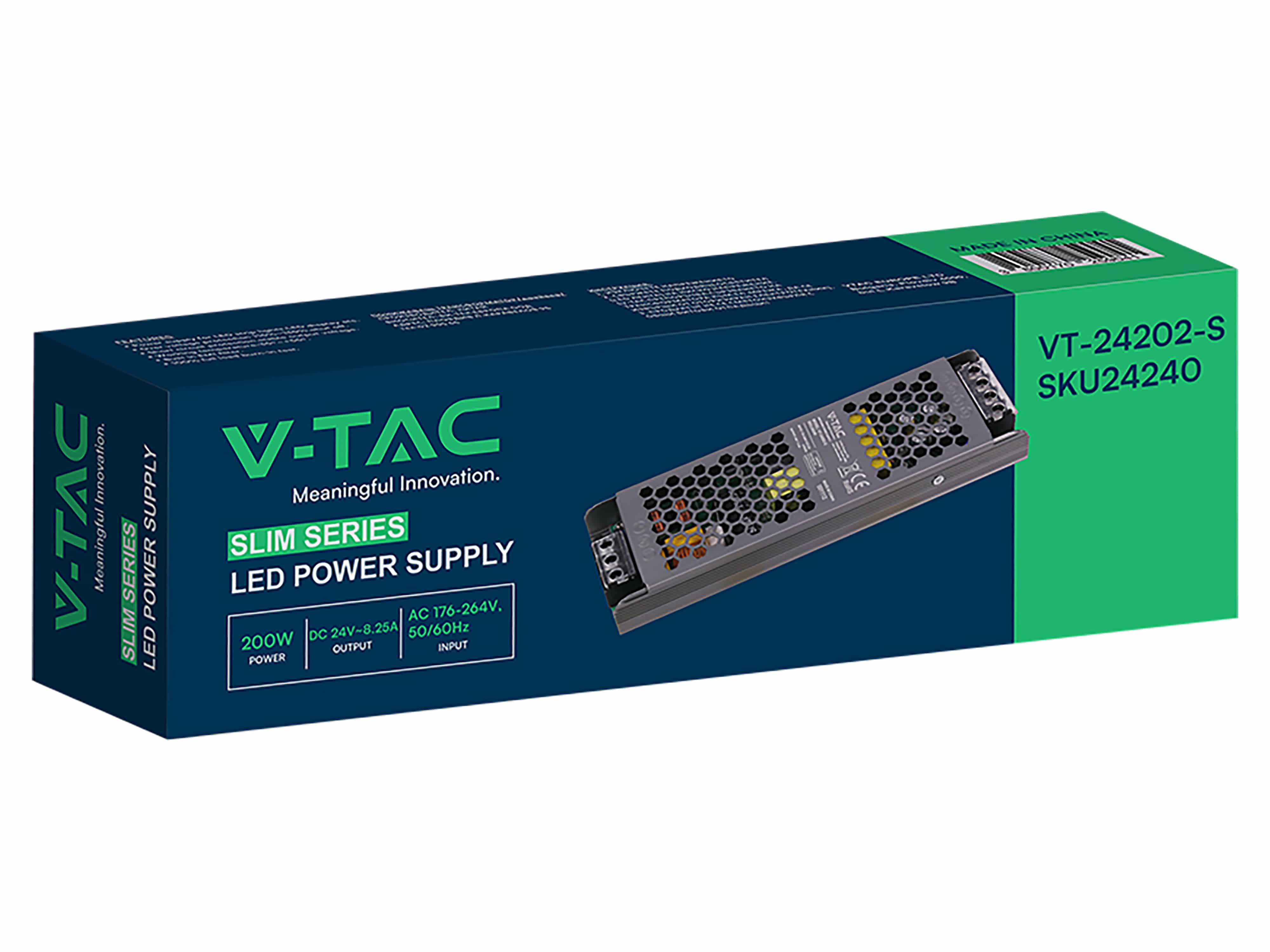 V-TAC Schaltnetzteil, VT-24240, 24V/8,25A, 200W, IP20 V-TAC Schaltnetzteil, VT-24240, 24V/8,25A, 200W, IP20