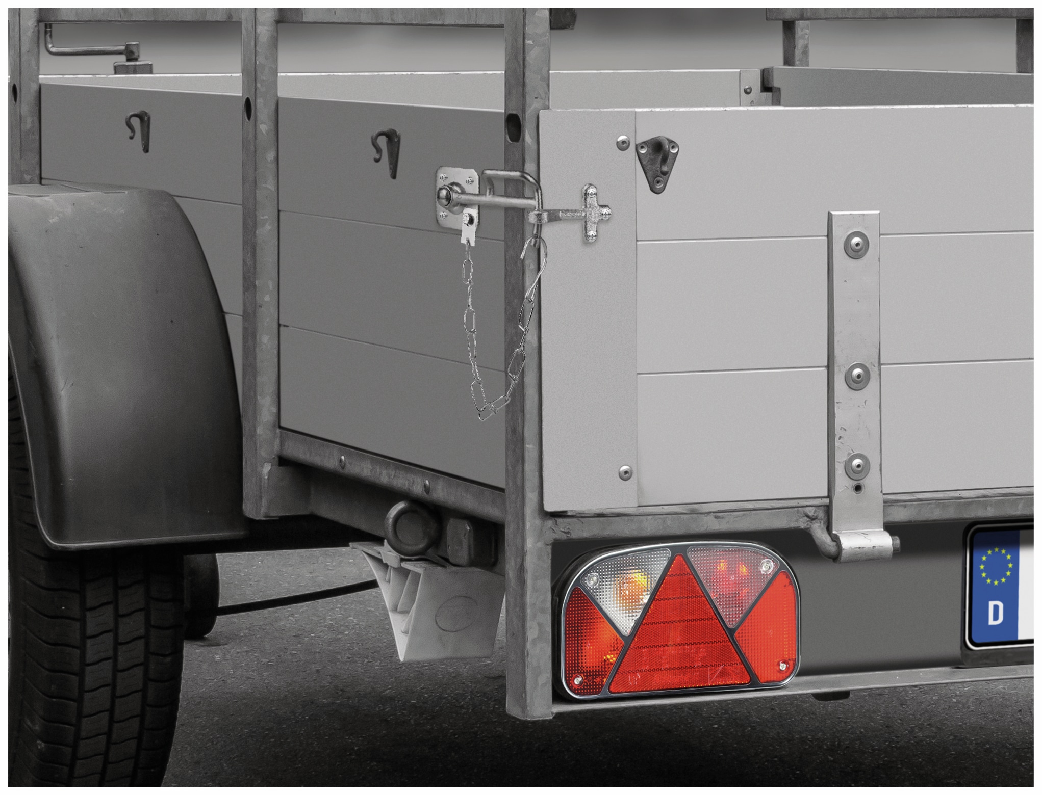 TFA Sicherungshaken 2 Stück, mit Kette, 200 mm