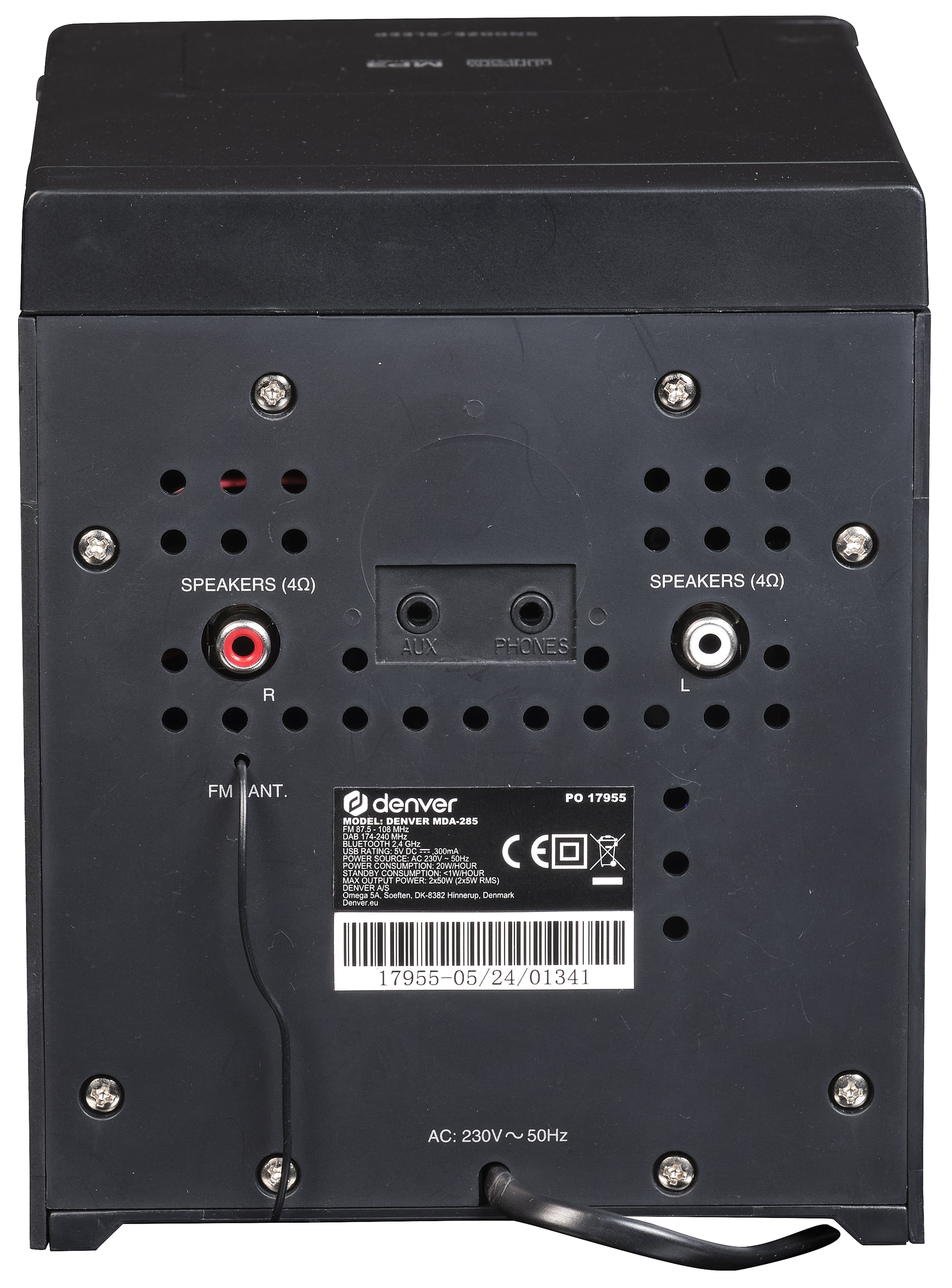 DENVER Stereoanlage MDA-285, schwarz