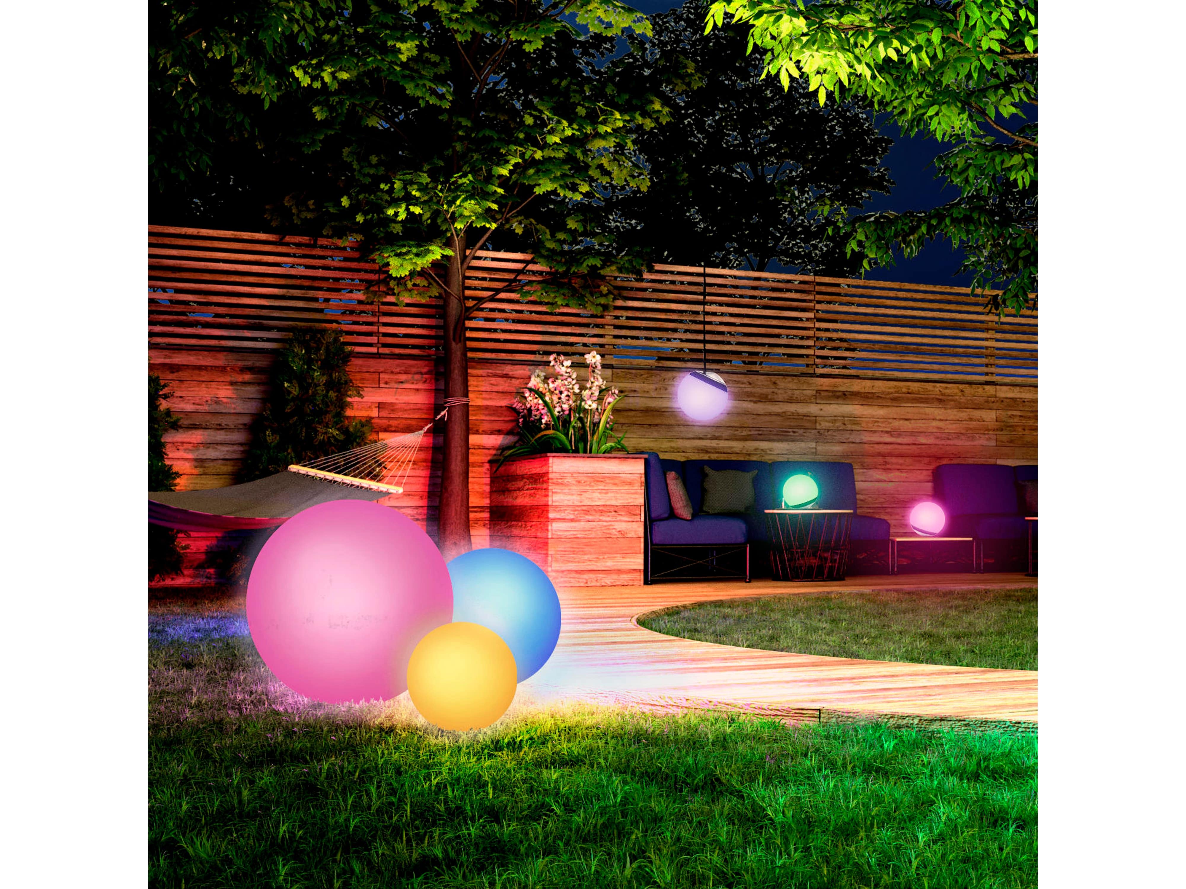 TINT Müller-Licht Solar LED-Gartenleuchte Calluna, Ø 45 cm, RGB+W TINT Müller-Licht Solar LED-Gartenleuchte Calluna, Ø 45 cm, RGB+W