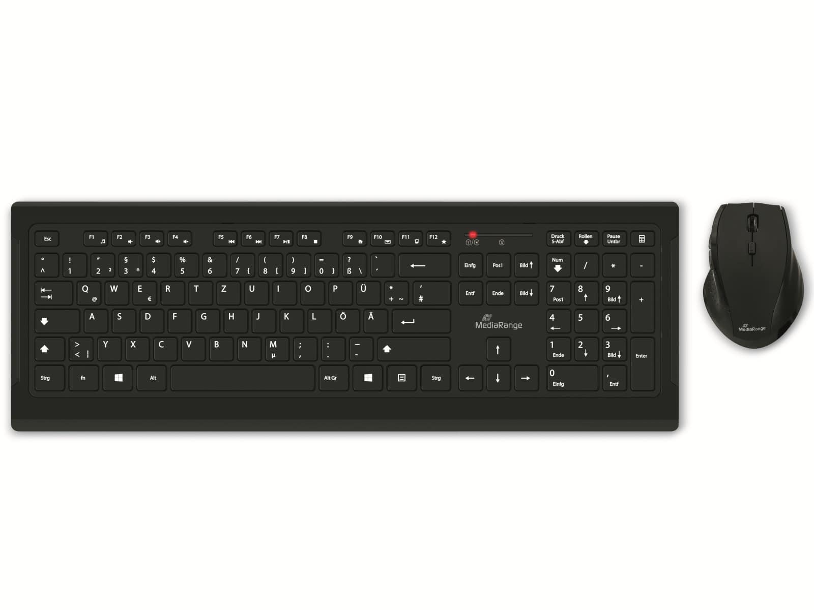 MEDIARANGE Funk-Tastatur- und Maus-Set MROS104, QWERTZ, schwarz