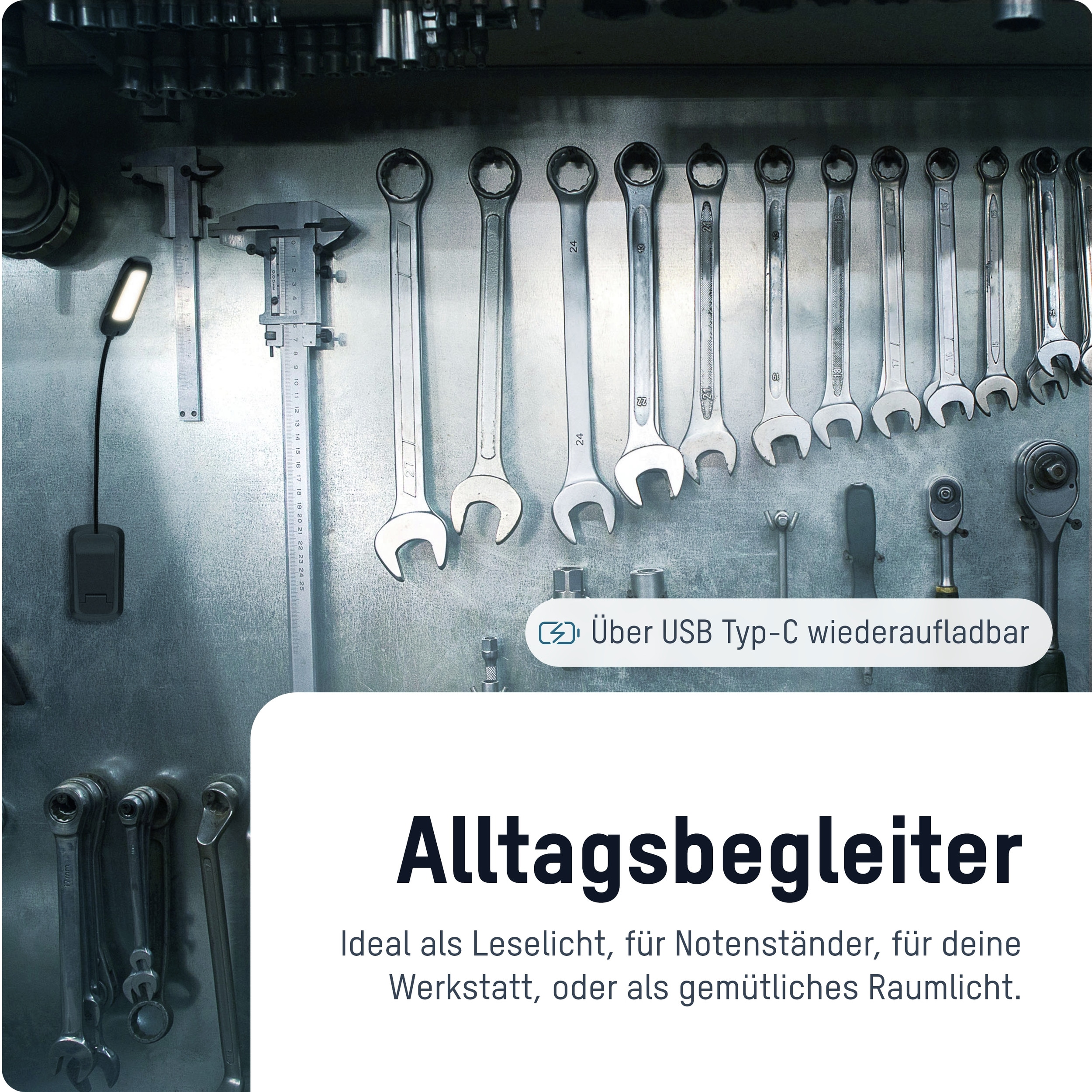 ANSMANN LED-Klemmleuchte, 1600-0531, wiederaufladbar, schwarz ANSMANN LED-Klemmleuchte, 1600-0531, wiederaufladbar, schwarz