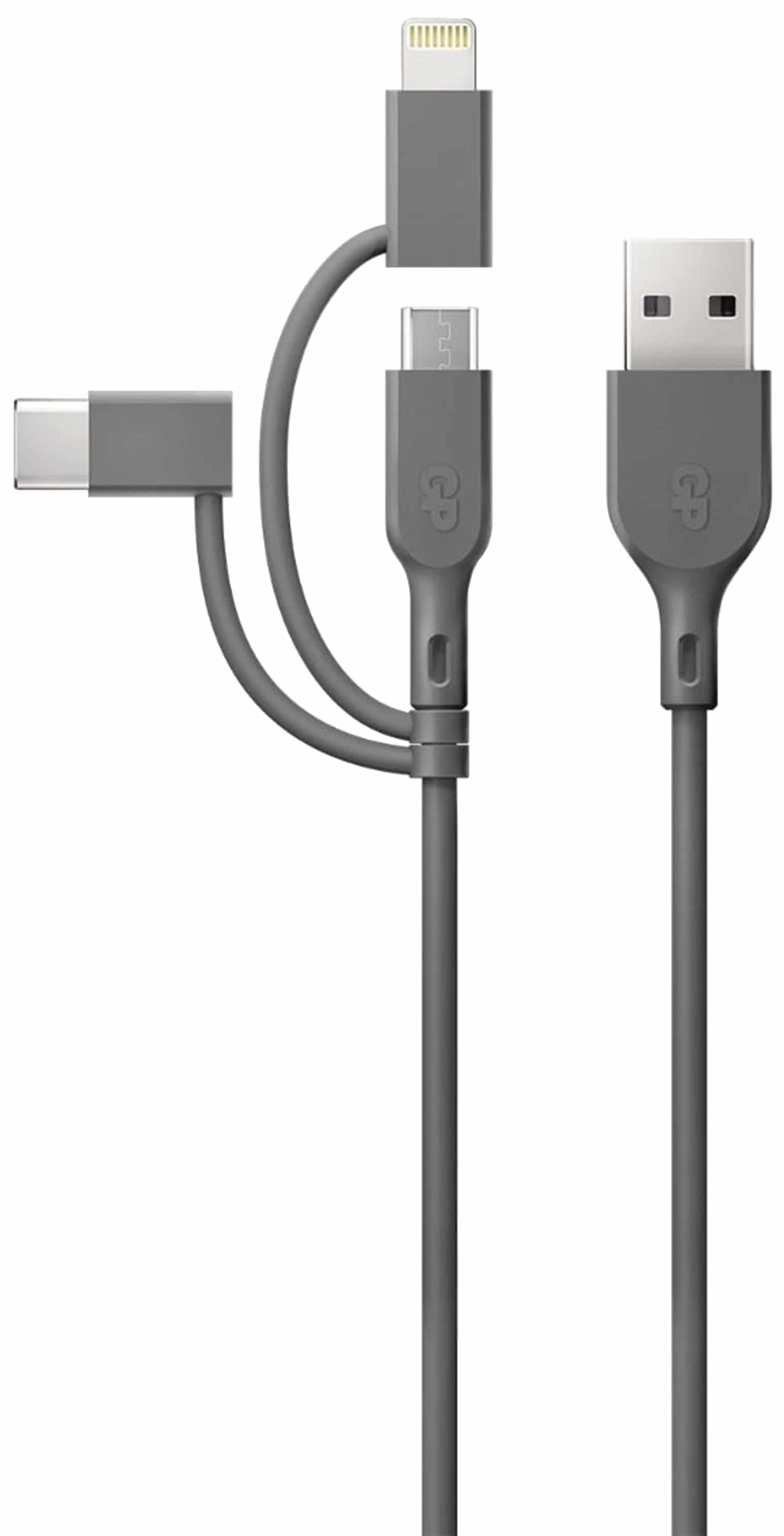 GP USB Lade-/Sync-Kabel CY1N 3-in-1-Kabel mit Micro USB, Lightning und USB-C