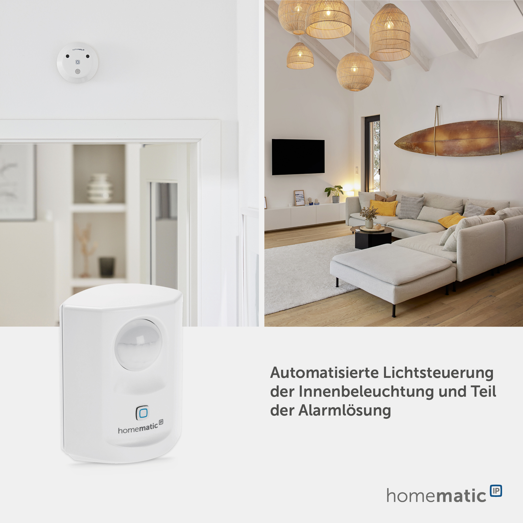 HOMEMATIC IP Smart Home 142722A0 Bewegungsmelder, weiß