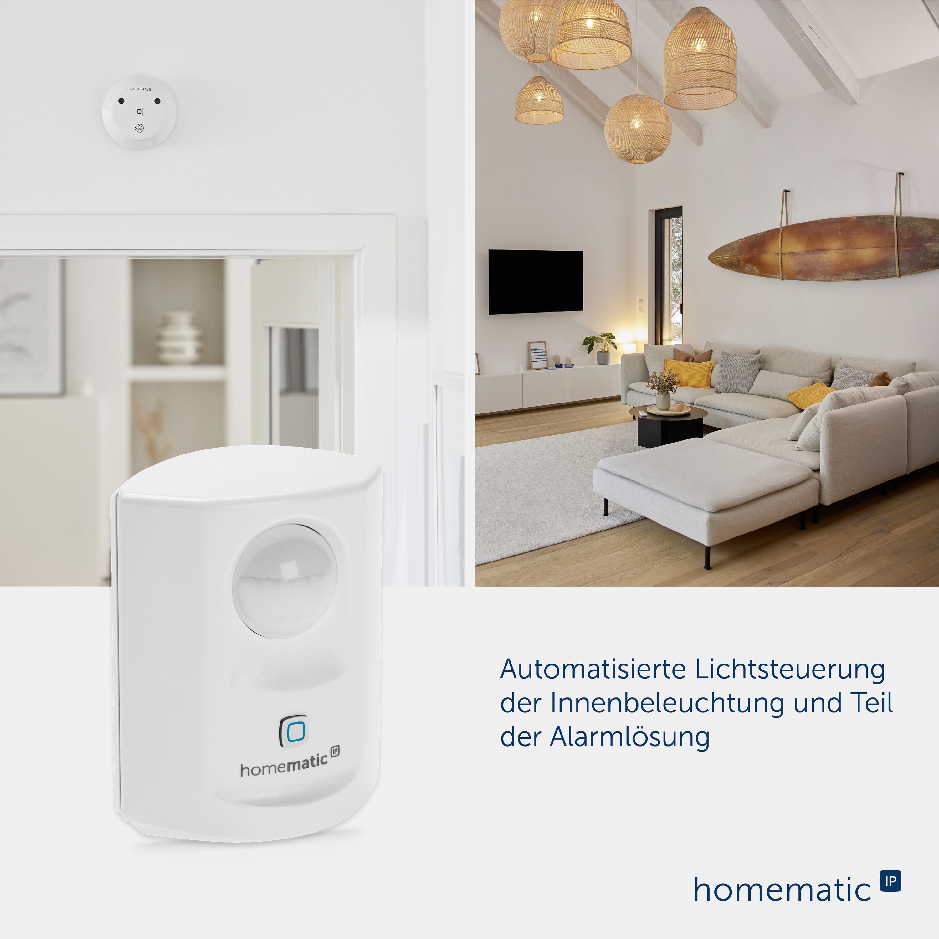 HOMEMATIC IP Smart Home 142722A0 Bewegungsmelder, weiß