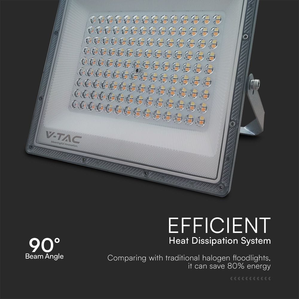 V-TAC LED-Fluter, VT-44050, EEK: F, 100 W, 8150 lm, CCT, IP65, grau V-TAC LED-Fluter, VT-44050, EEK: F, 100 W, 8150 lm, CCT, IP65, grau