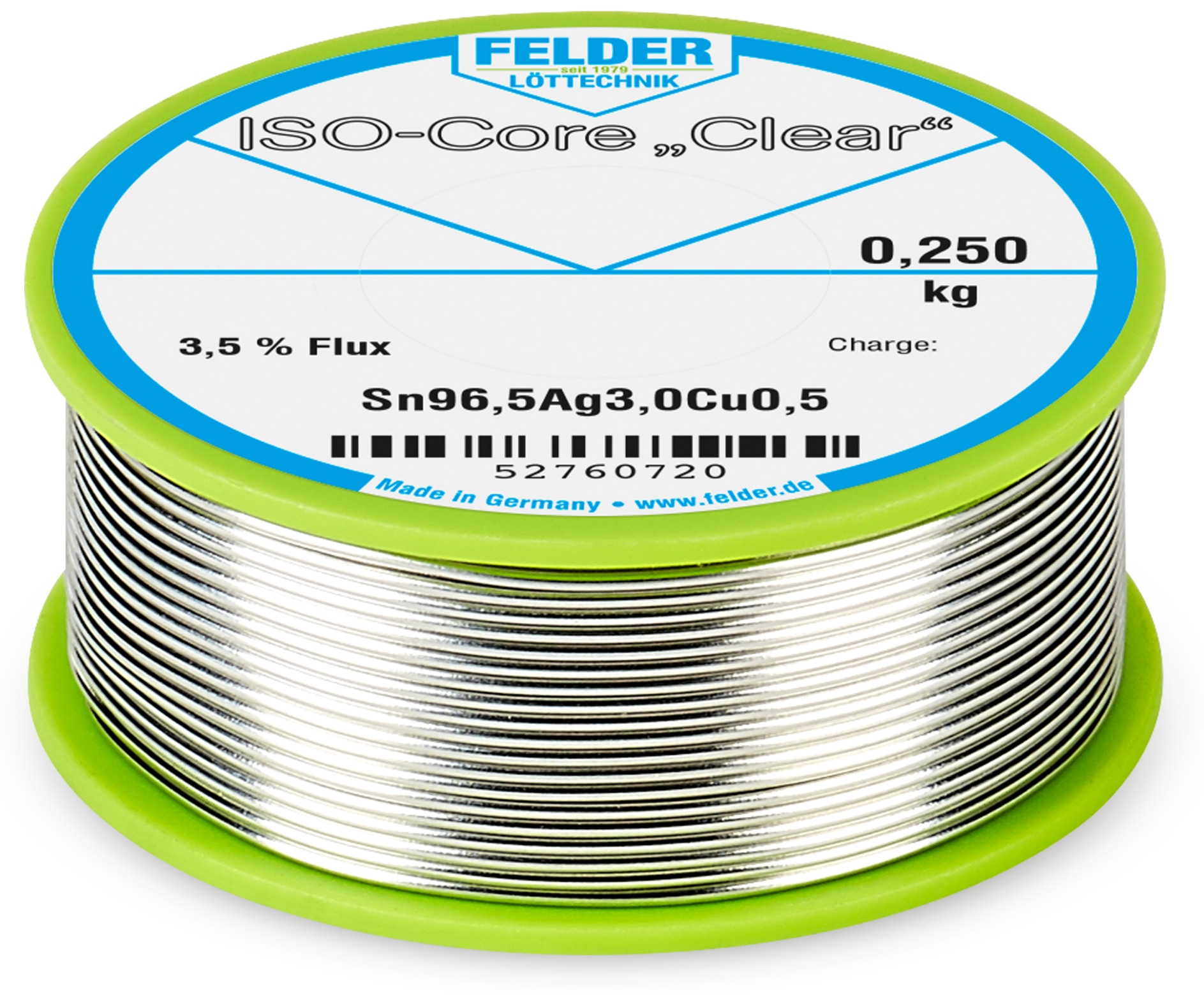 FELDER LÖTTECHNIK Lötdraht ISO-Core "Clear", 1,0 mm, 250 g FELDER LÖTTECHNIK Lötdraht ISO-Core "Clear", 1,0 mm, 250 g