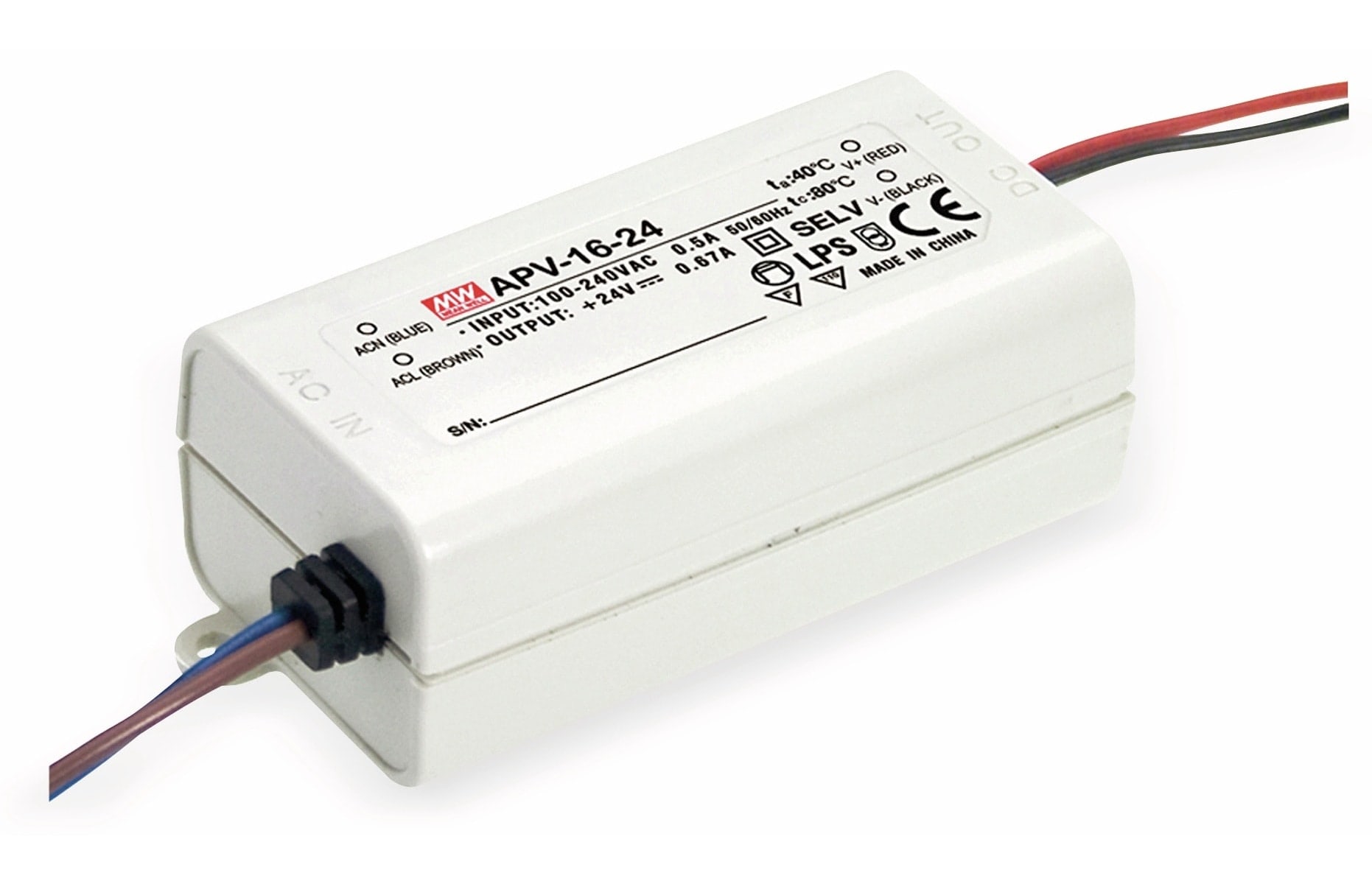 MEAN WELL Schaltnetzteil APV-16-5, 5 V-/2,6 A MEAN WELL Schaltnetzteil APV-16-5, 5 V-/2,6 A