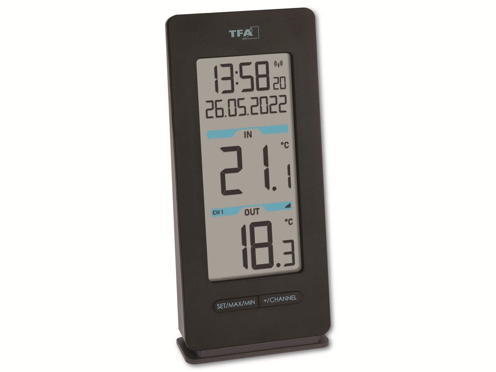 TFA Funk-Thermometer BUDDY 30.3072.01, schwarz