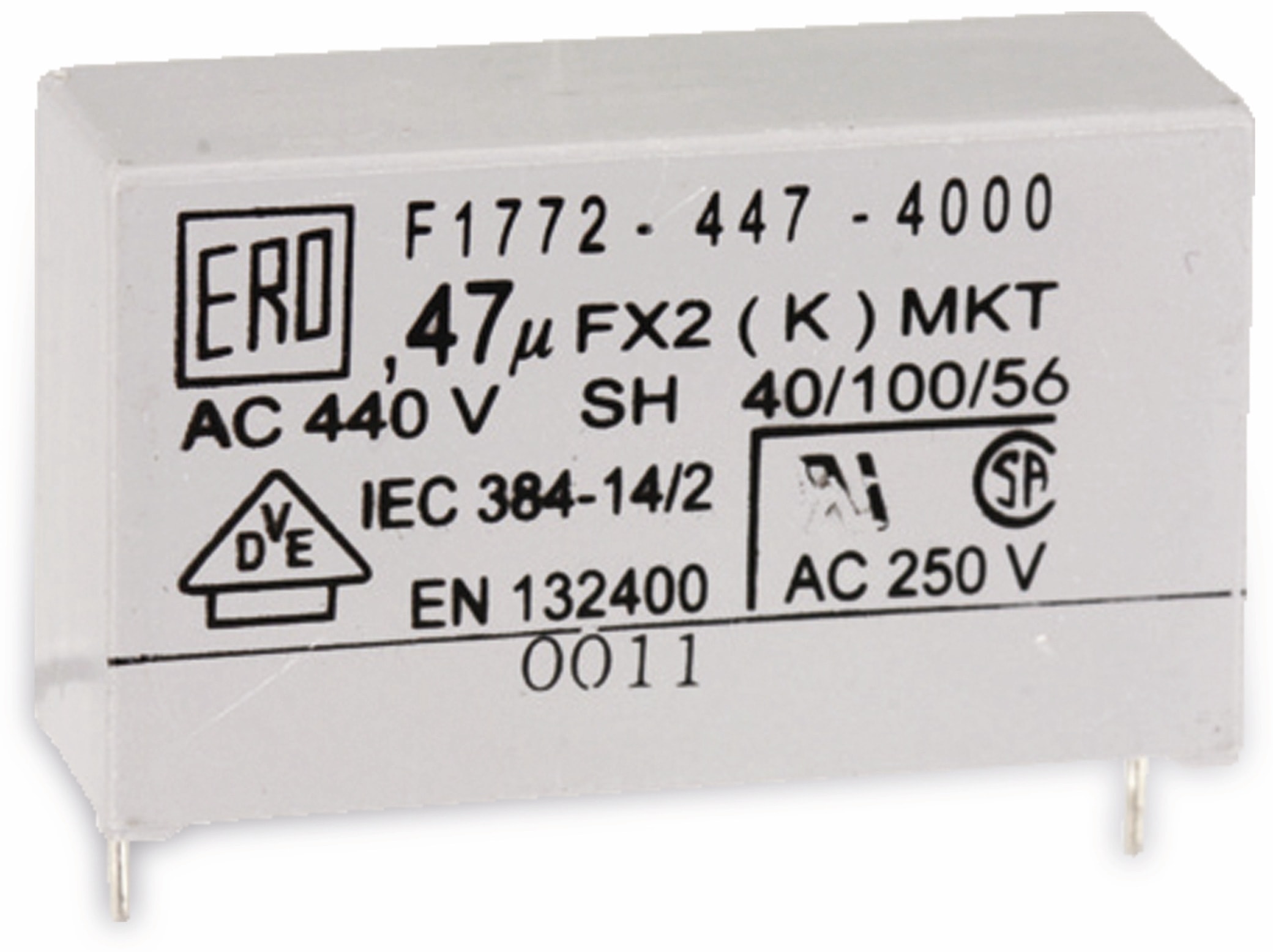 Entstörkondensator, 470 nF, 440 V, RM 37,5 Entstörkondensator, 470 nF, 440 V, RM 37,5