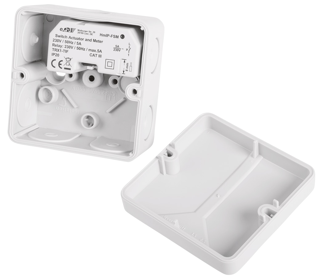 HOMEMATIC IP Smart Home 142721A0 Schalt-Mess-Aktor, 5 A, Unterputz, 5 Stück