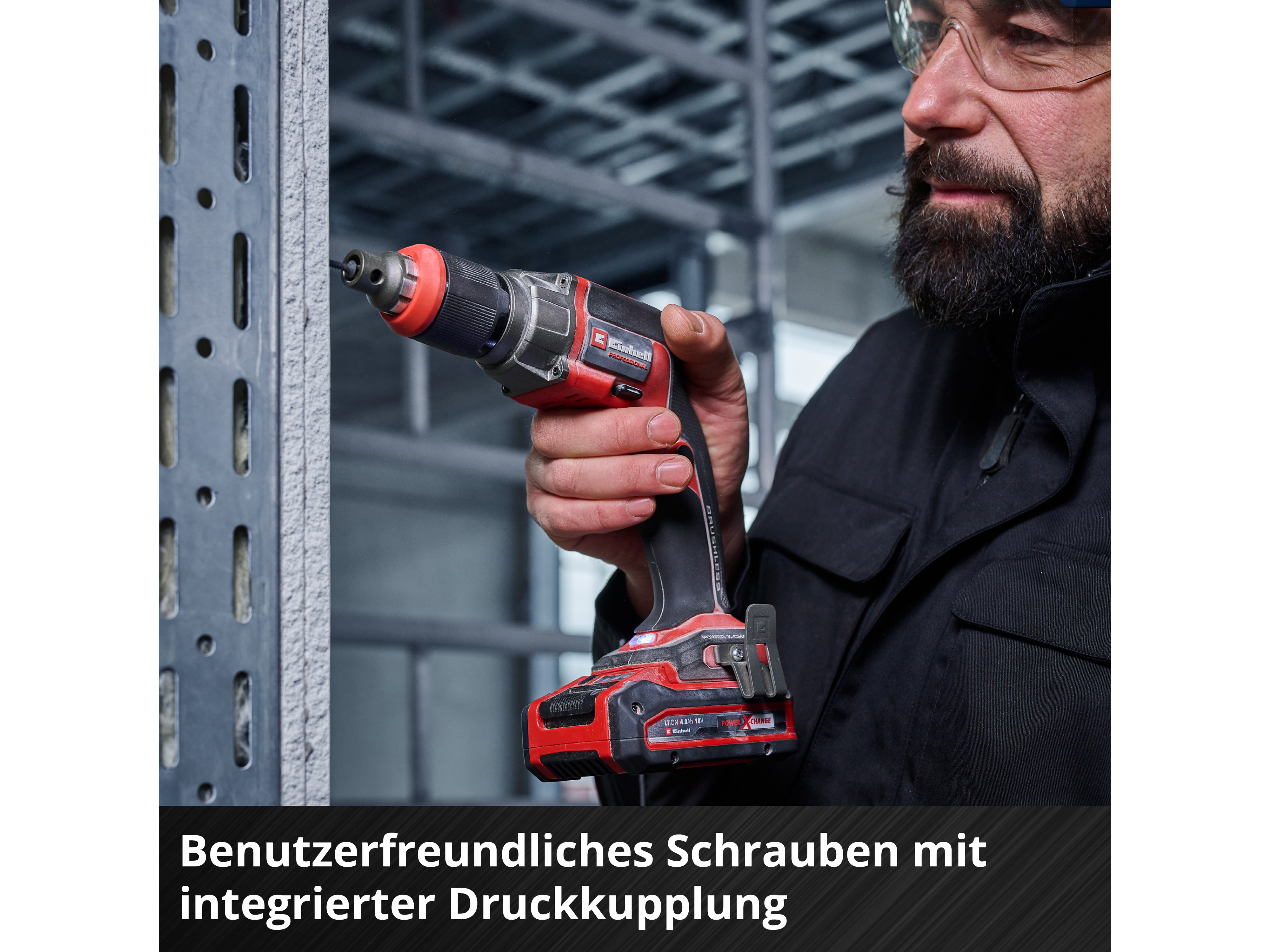 EINHELL PROFESSIONAL Akku-Trockenbauschrauber TP-DY 18 Li BL + Magazin, 4261012, Solo
