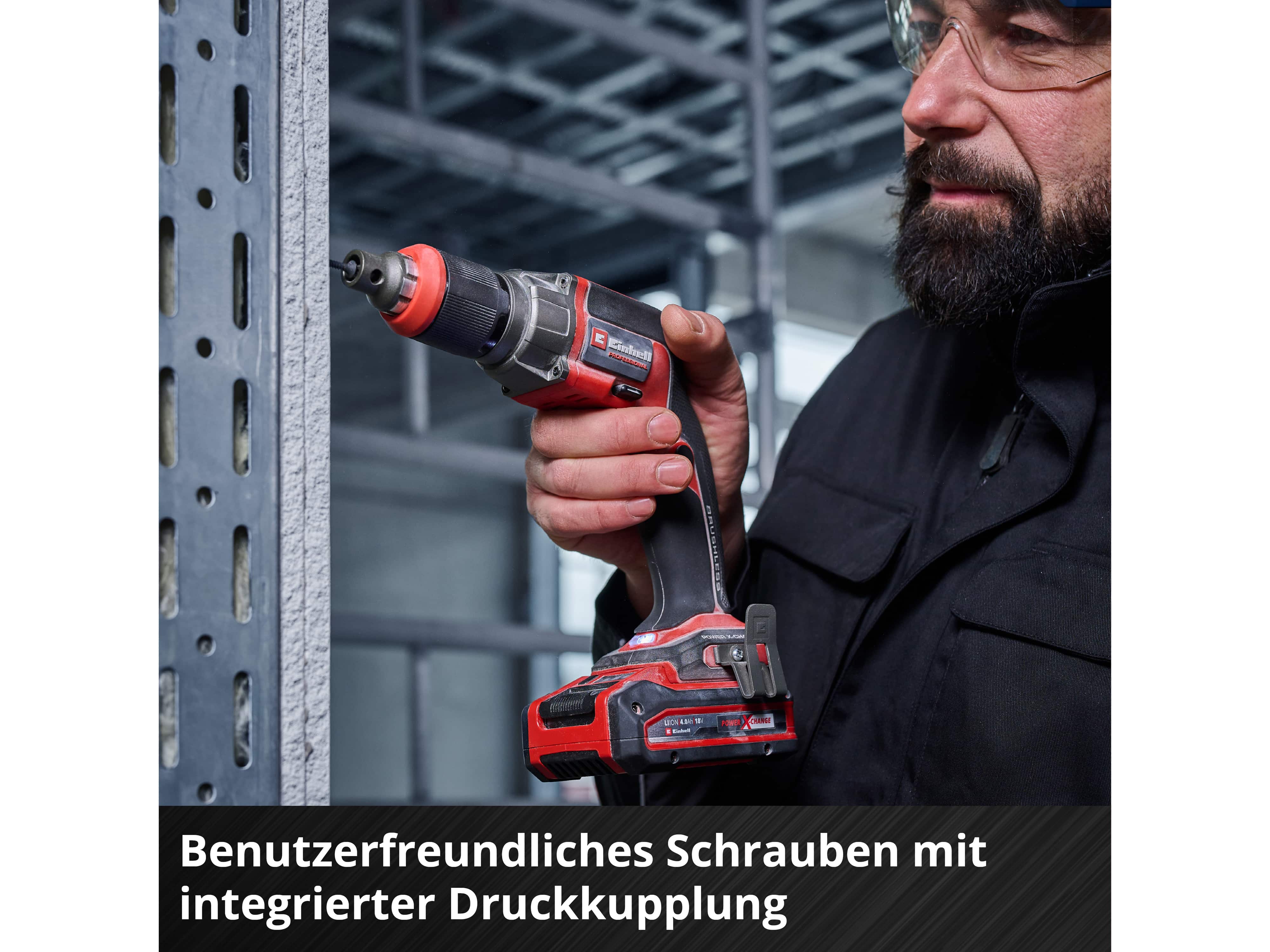 EINHELL PROFESSIONAL Akku-Trockenbauschrauber TP-DY 18 Li BL + Magazin, 4261012, Solo