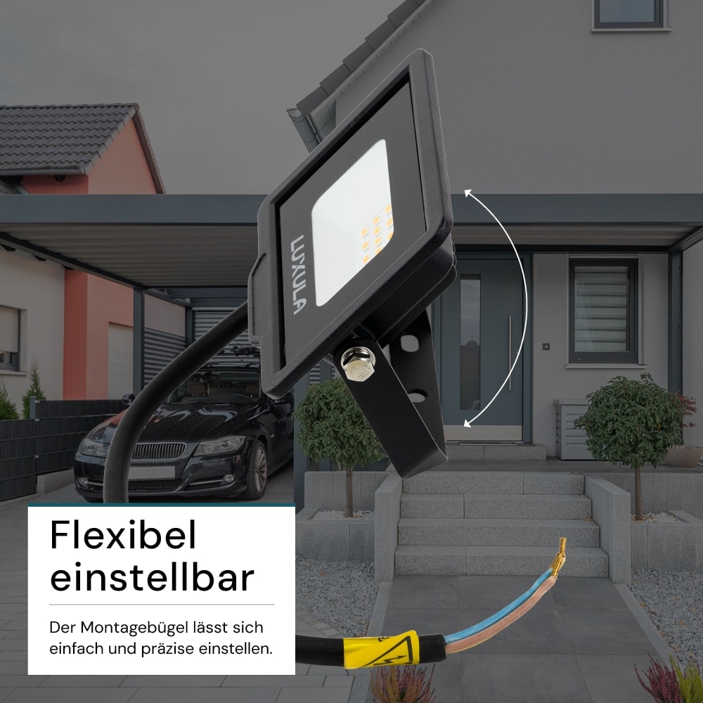 LUXULA LED-Fluter, EEK: F, 10W, 1000lm, 4000K, schwarz LUXULA LED-Fluter, EEK: F, 10W, 1000lm, 4000K, schwarz