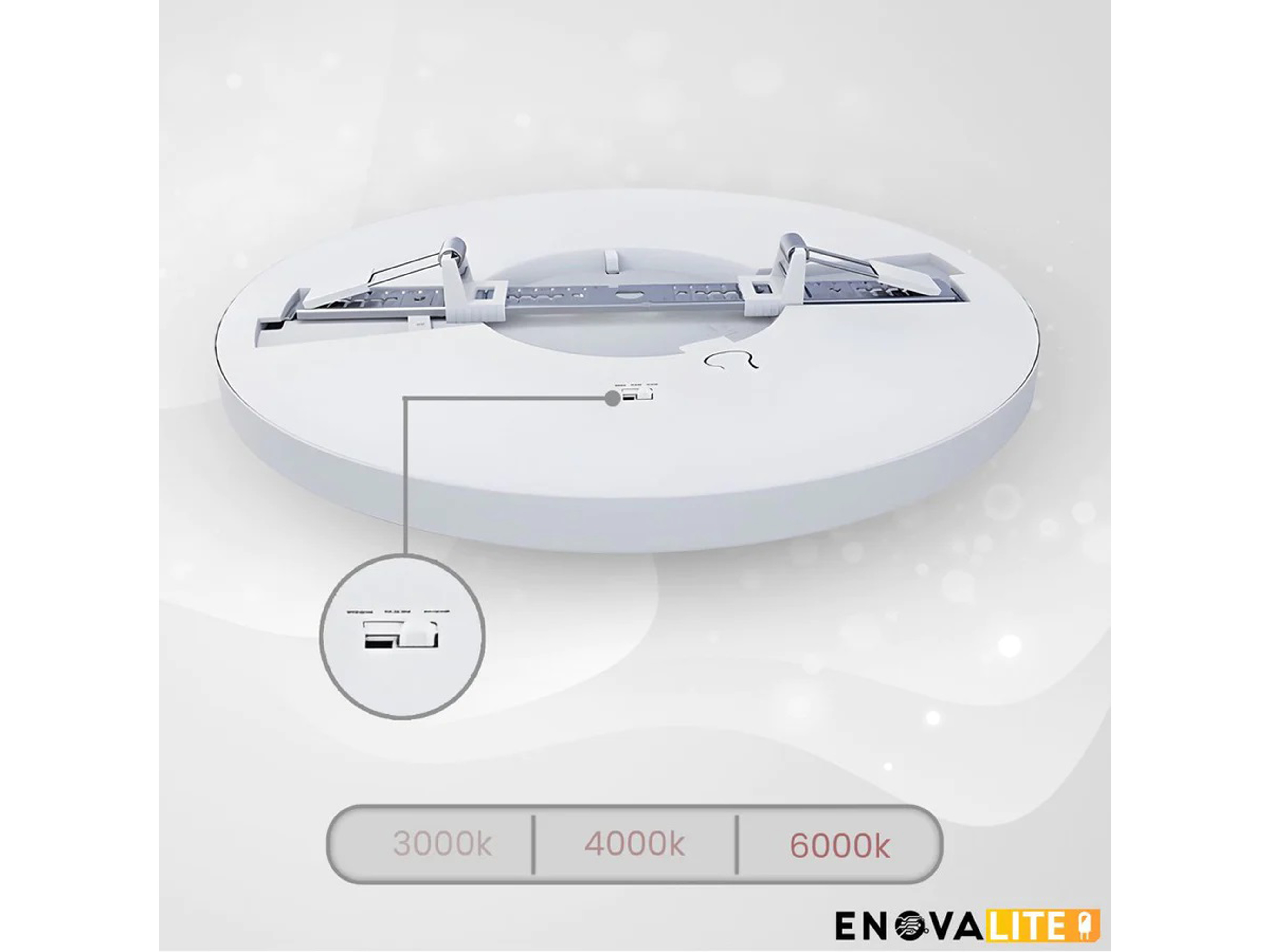 ENOVALITE LED-Panel, EEK: F, 12W, 1190lm, CCT, ø170
