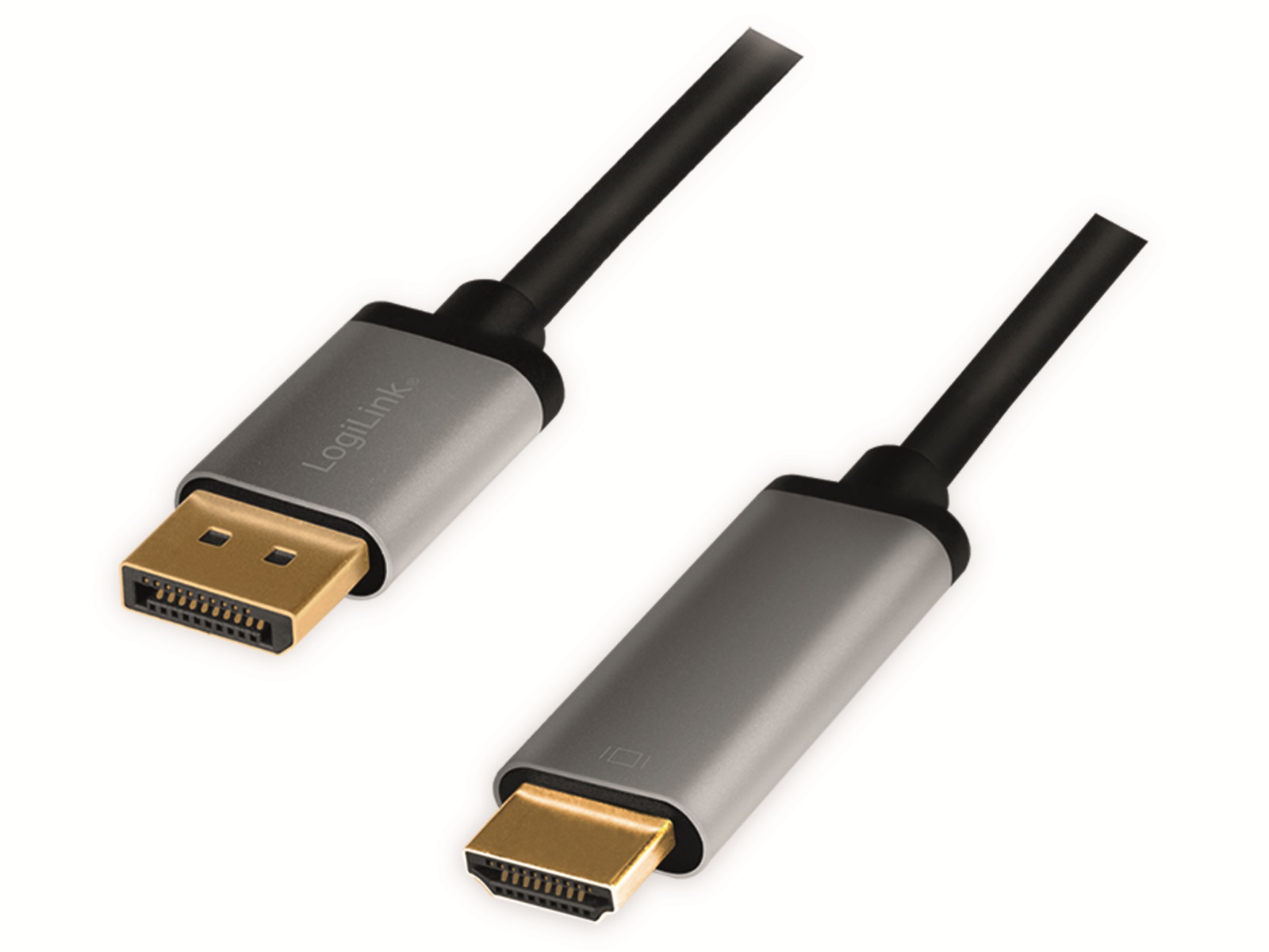 LOGILINK DisplayPort-Kabel CDA0107, DisplayPort/HDMI, Alu, 4k, 2 m