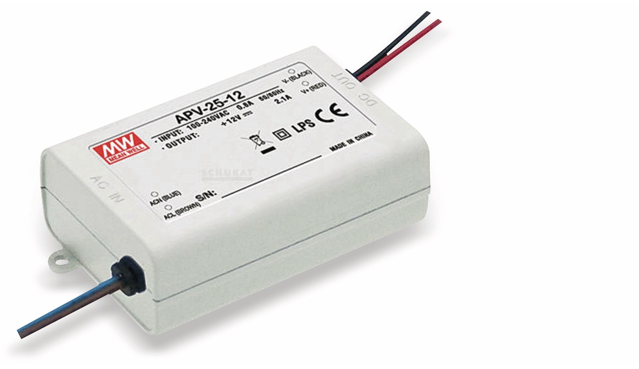 MEAN WELL Schaltnetzteil APV-25-24, 24 V-/1,05 A