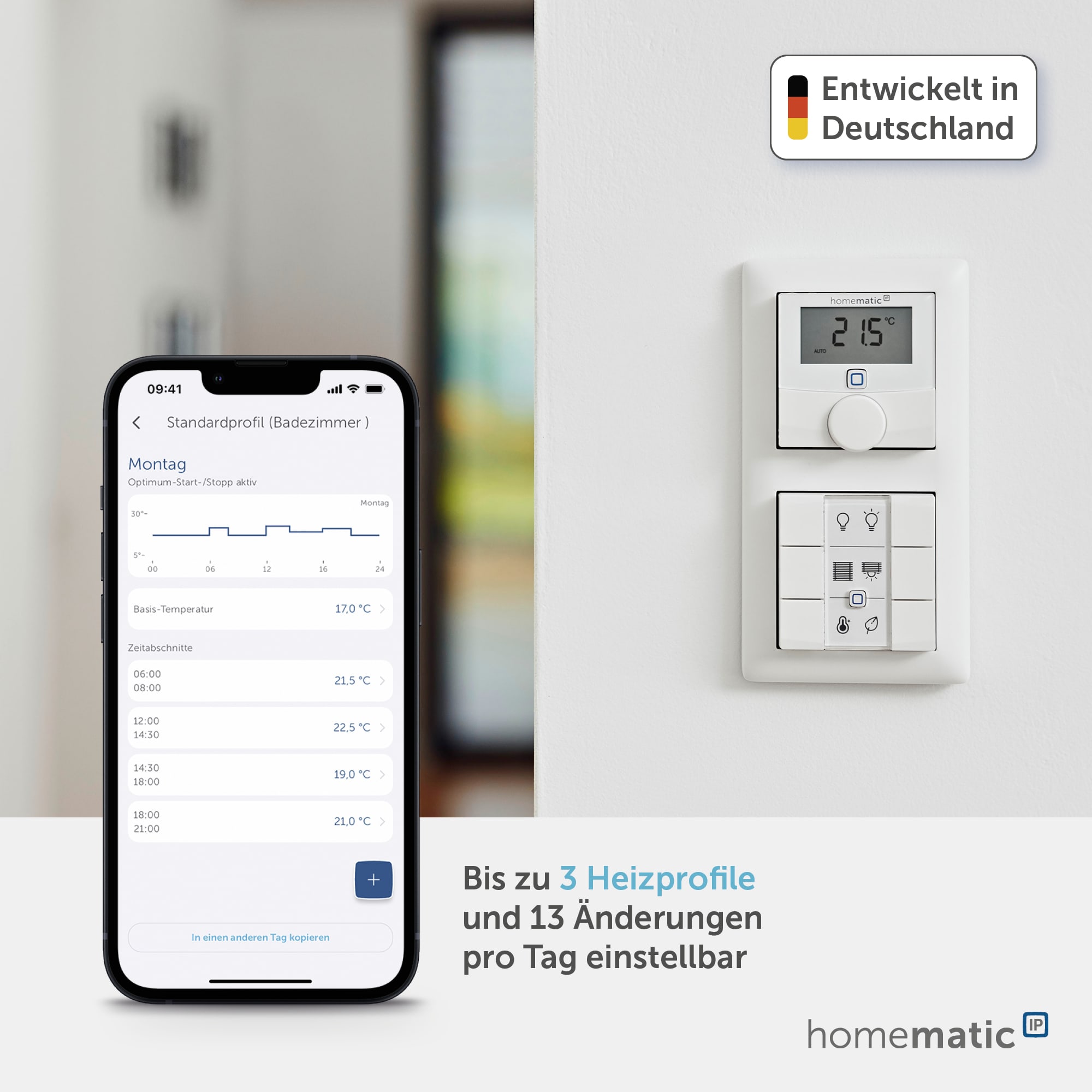 HOMEMATIC IP 156669A0, Wandthermostat mit Luftfeuchtigkeitssensor