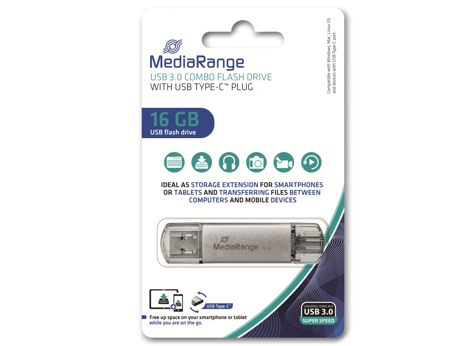 MEDIARANGE USB-Stick MR935, USB 3.0, 16 GB