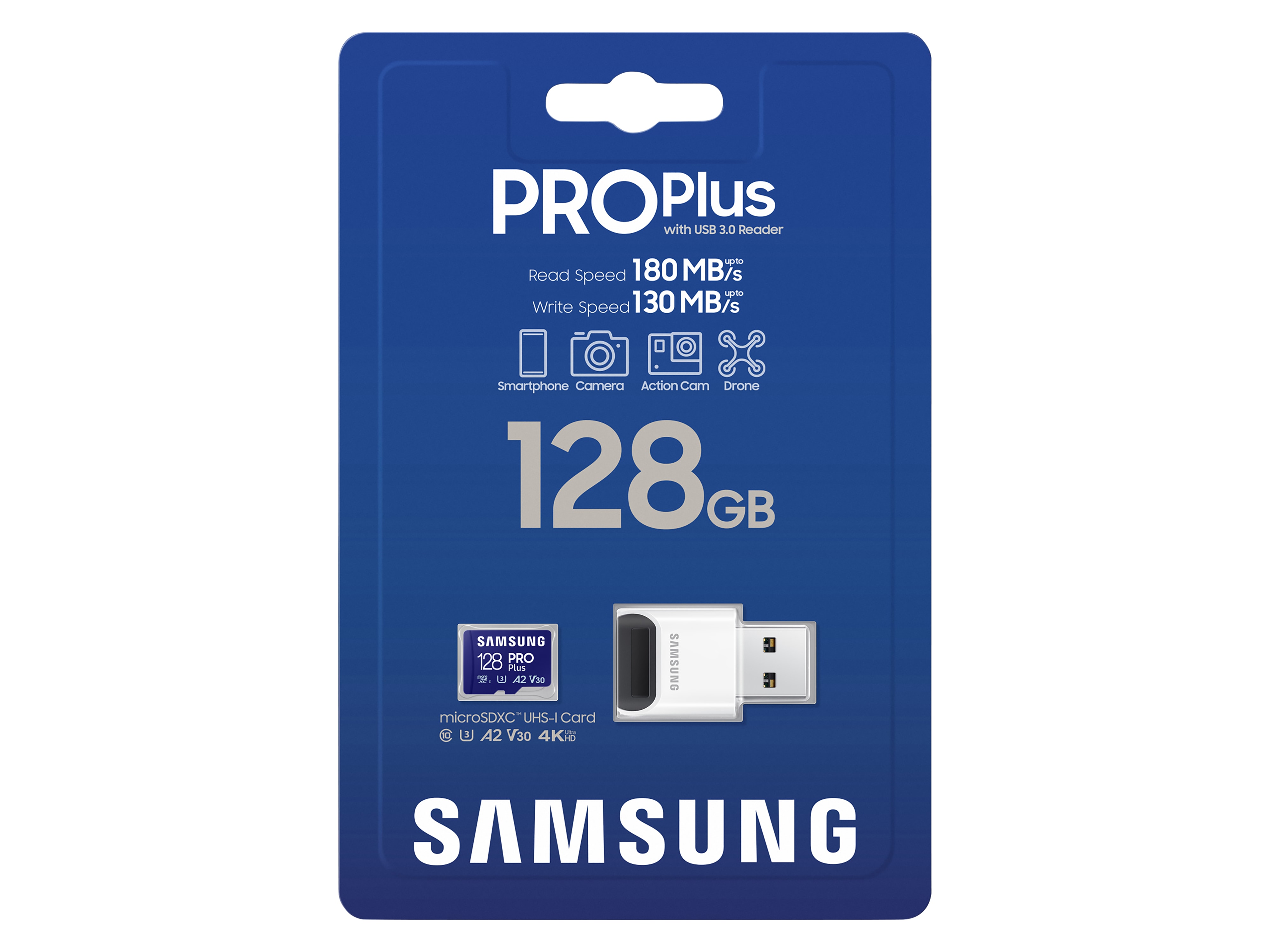 SAMSUNG MicroSDXC-Speicherkarte PRO Plus (2023) 128GB inkl. USB-Adapter