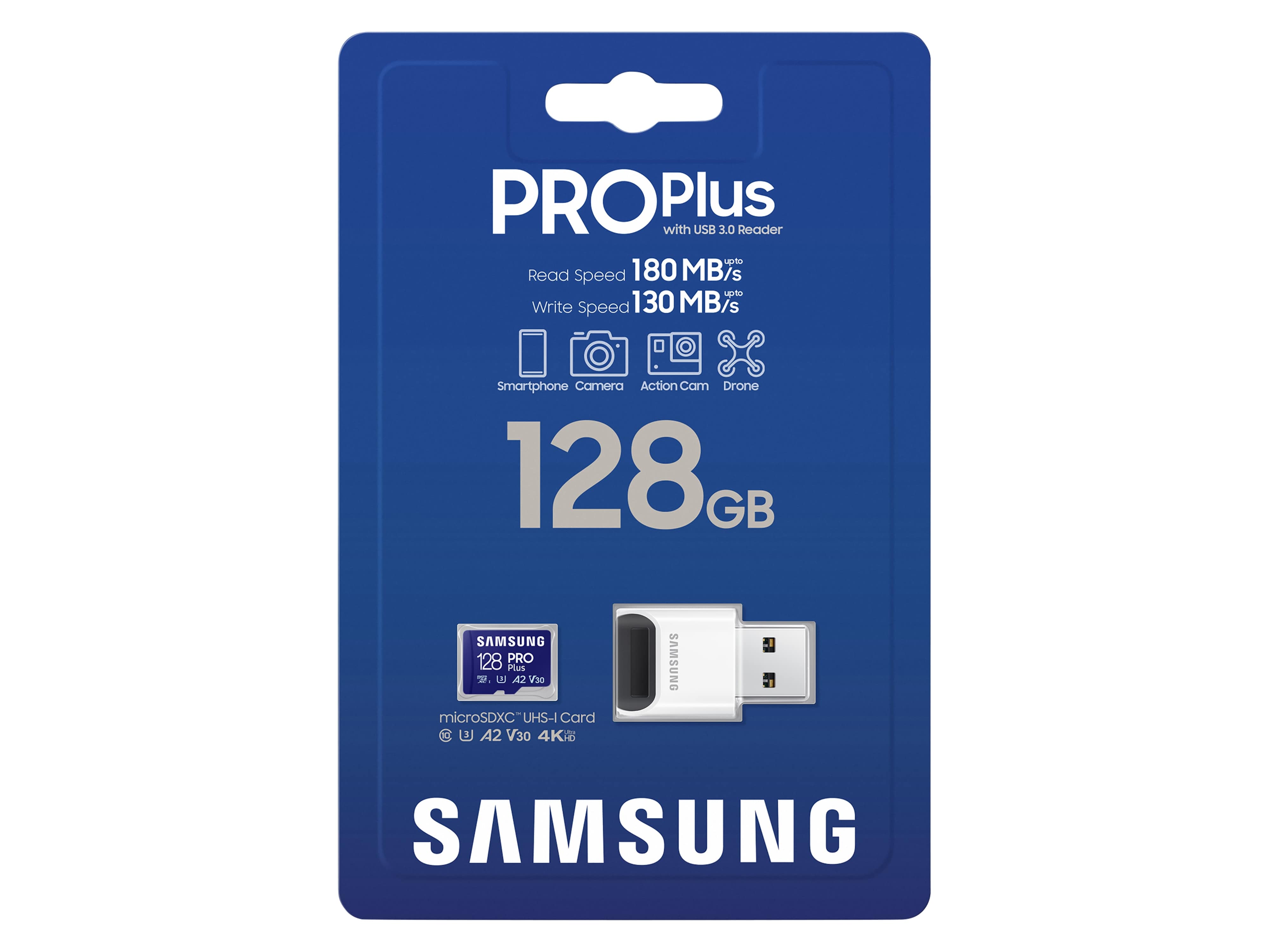 SAMSUNG MicroSDXC-Speicherkarte PRO Plus (2023) 128GB inkl. USB-Adapter SAMSUNG MicroSDXC-Speicherkarte PRO Plus (2023) 128GB inkl. USB-Adapter