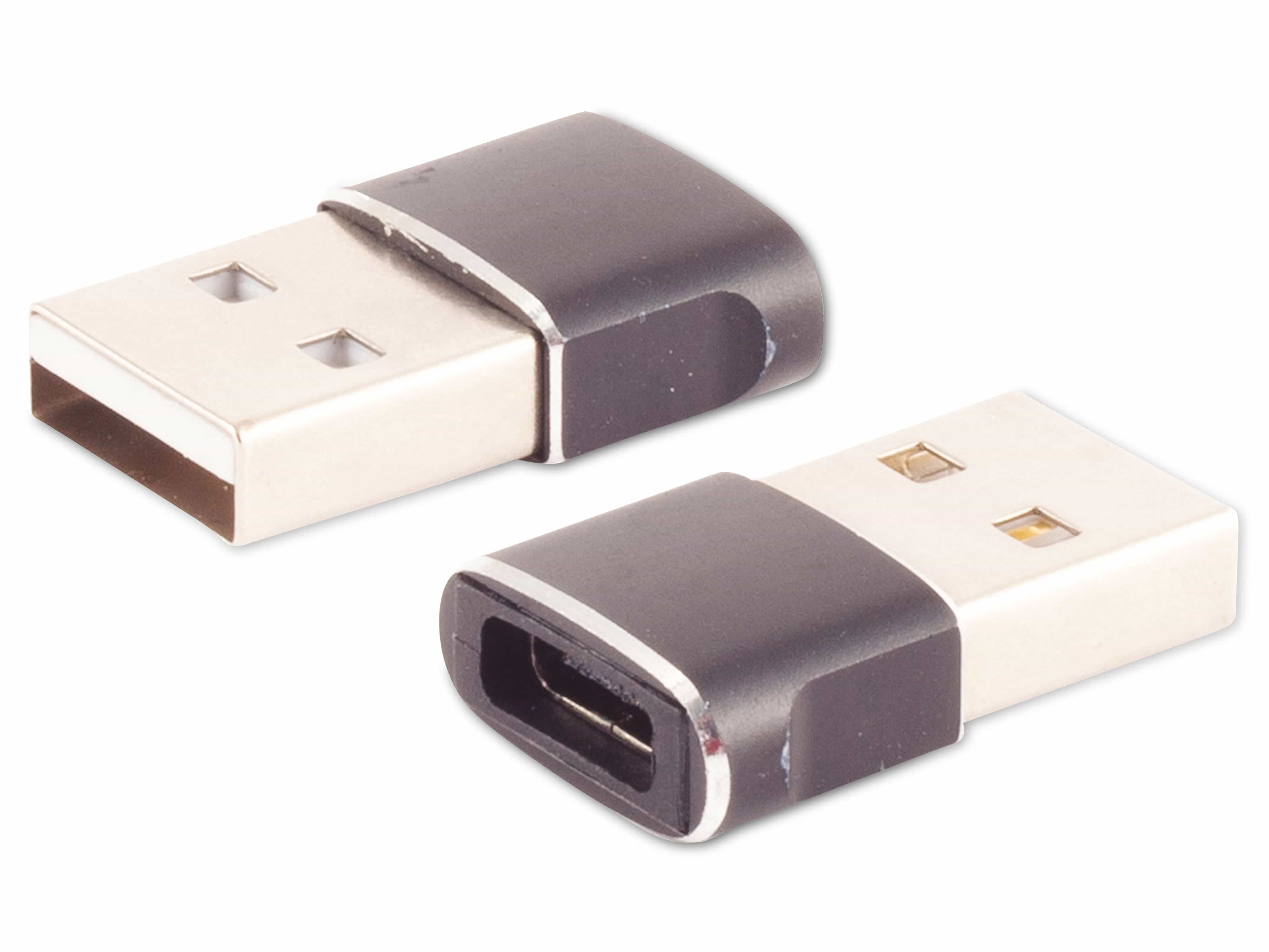 USB-Adapter, USB-Buchse, 2.0, slim, Metall