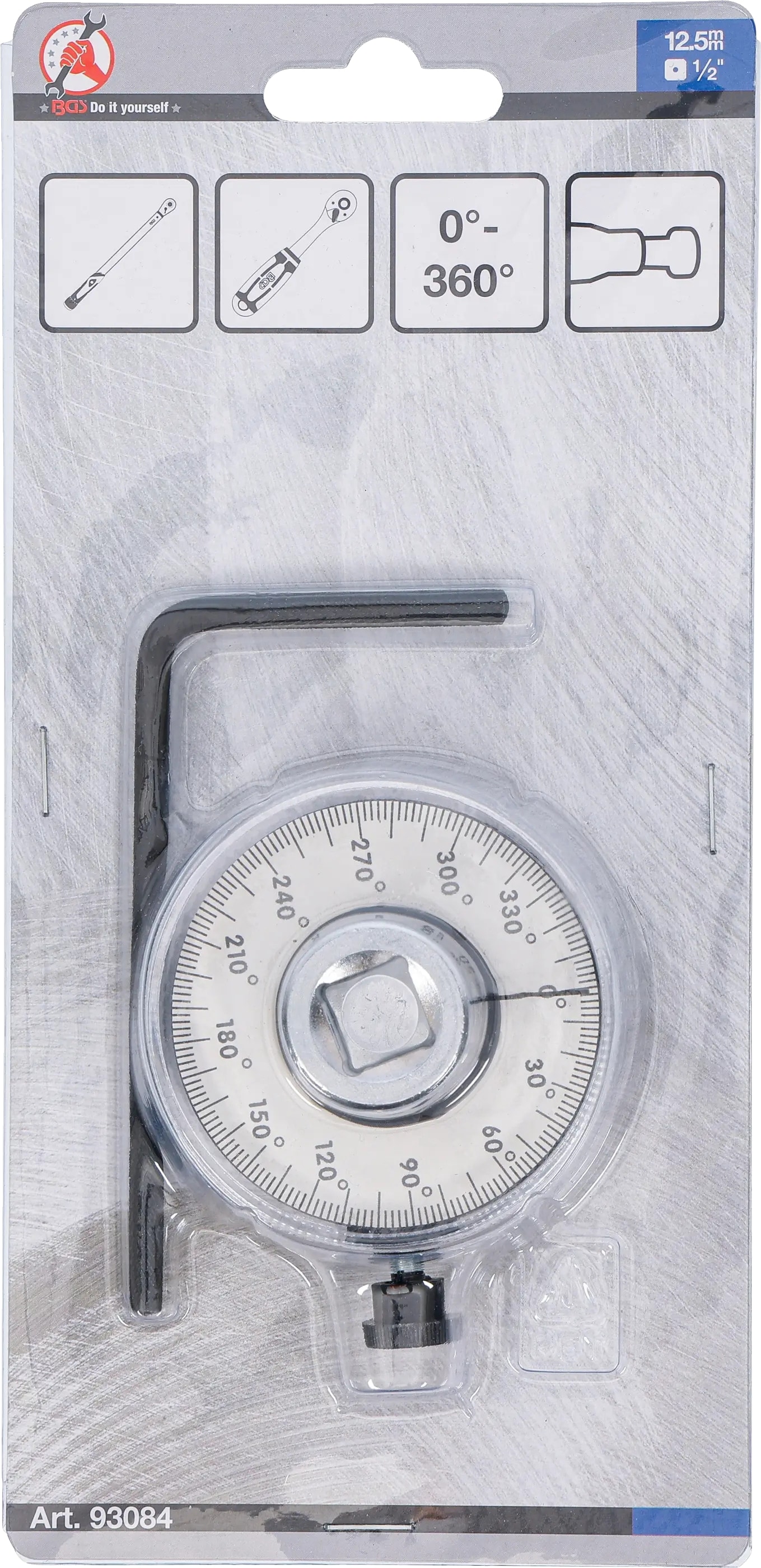 BGS Drehwinkel-Messgerät, 1/2", Innenvierkant 12,5 mm